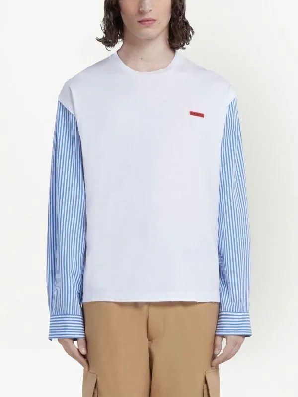 Marni o1srvl11e0724 T-Shirt in Blue/White Size US XL / EU 56 / 4 - 3 Thumbnail