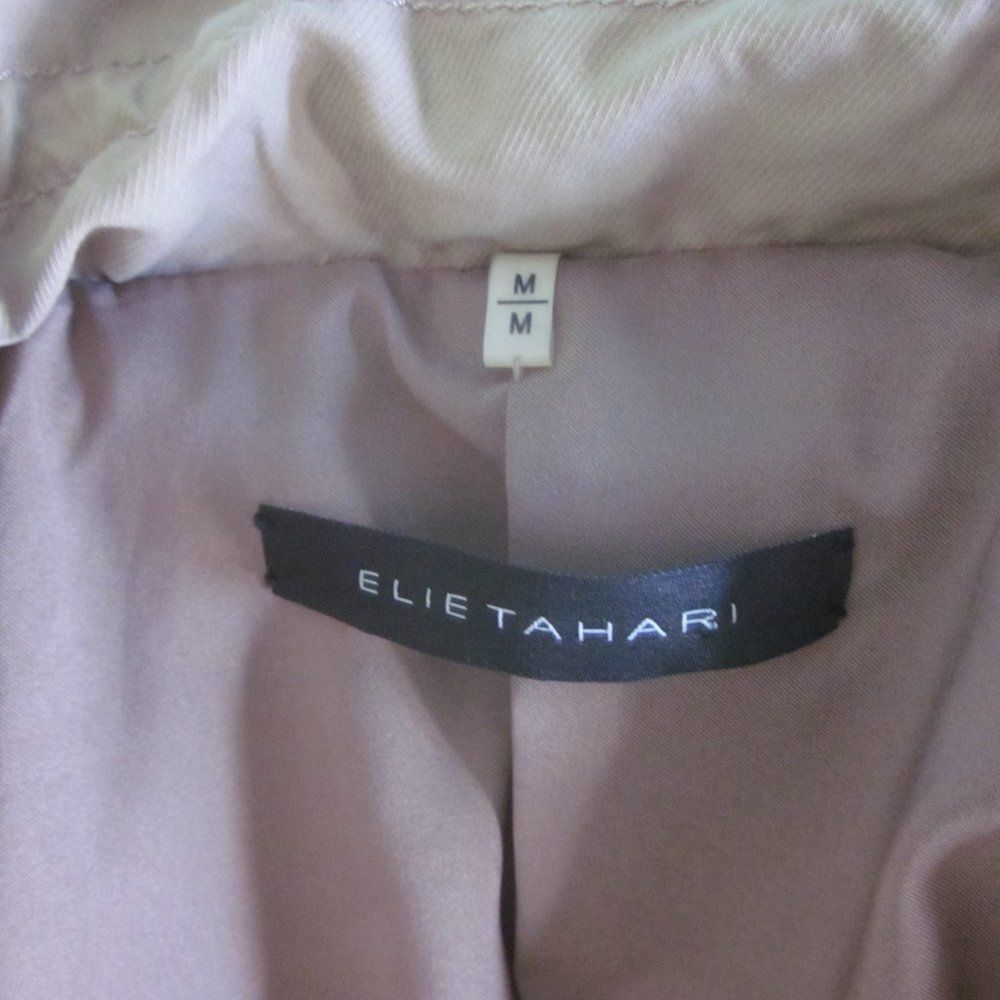 Elie Tahari Elie Tahari Womens Size M Khaki Zip Front Trench Style Stowa Size M / US 6-8 / IT 42-44 - 3 Thumbnail