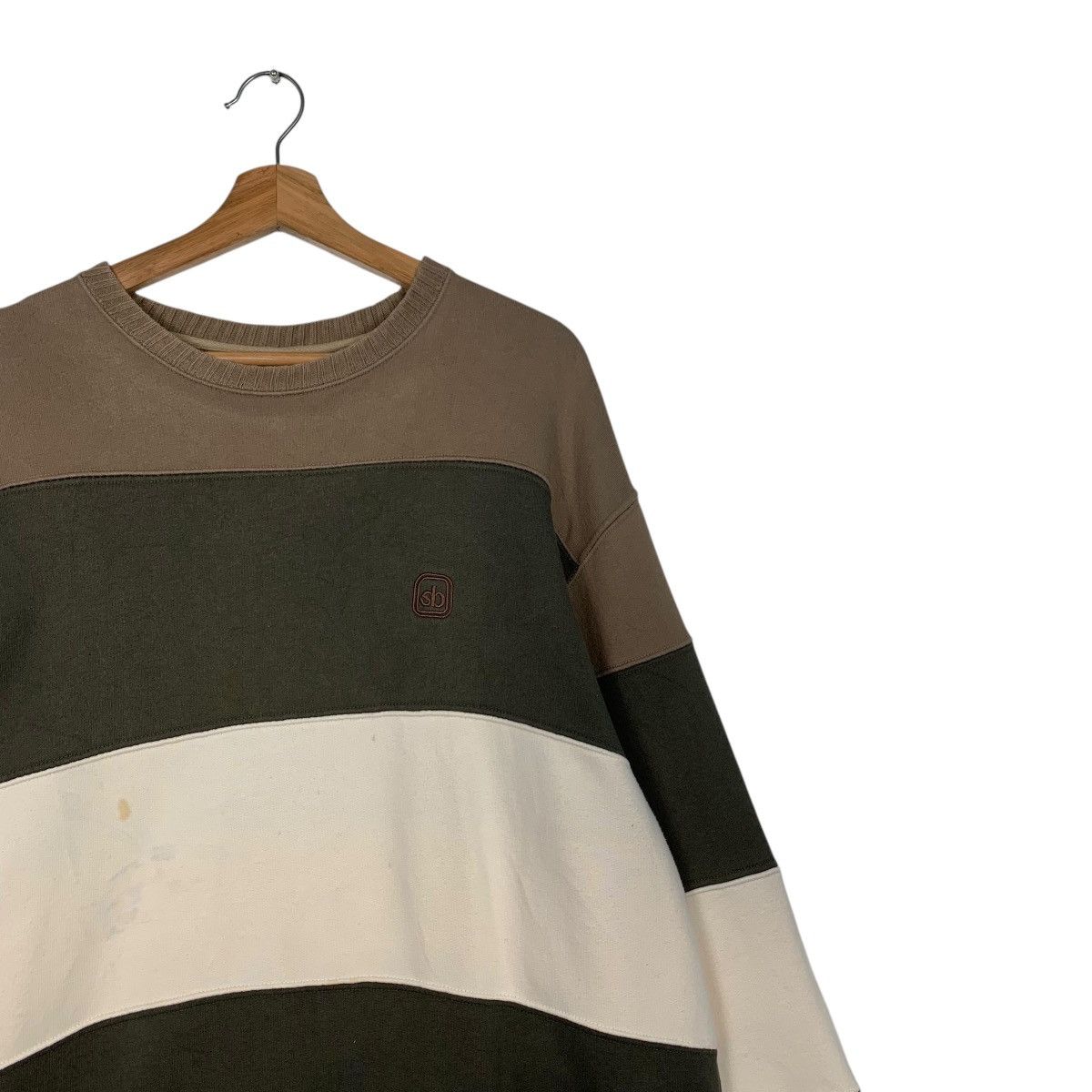 Japanese Brand EAST TWENTY BOX Striped Crewneck Sweatshirt #1983-C86 Size US L / EU 52-54 / 3 - 5 Thumbnail