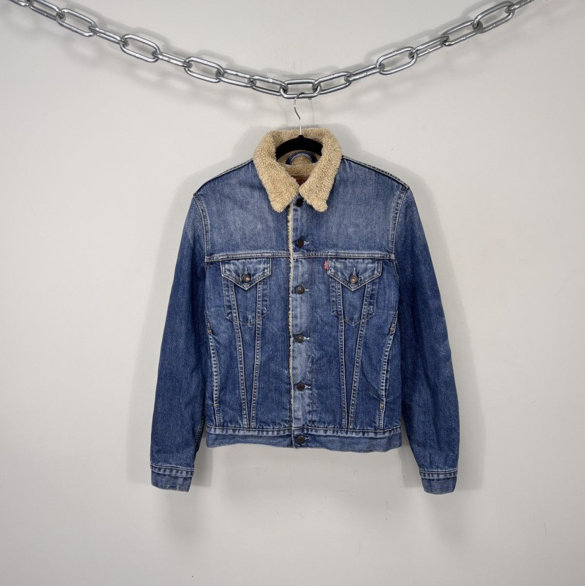 Levi's Vintage Levi’s Women’s Blue Denim Sherpa Jacket Size M / US 6-8 / IT 42-44 - 1 Thumbnail