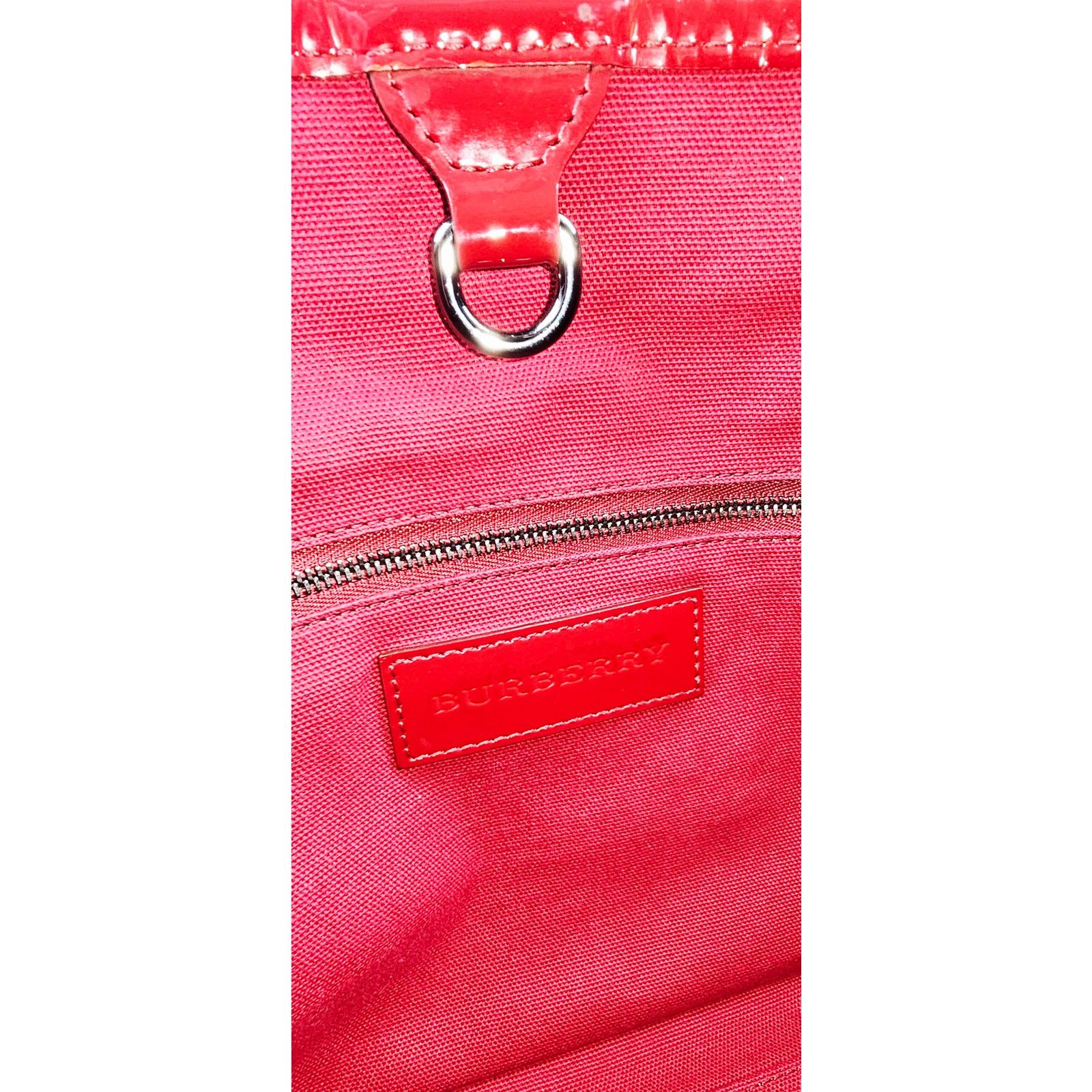 Burberry Burberry Red Nova Check Coated Canvas/Vinyl Tote Size ONE SIZE - 16 Thumbnail