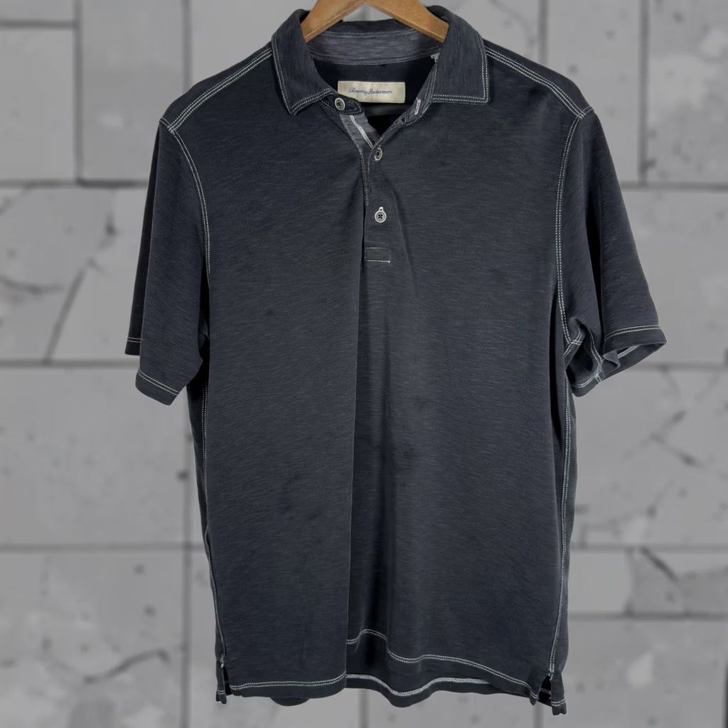 Tommy Bahama Tommy Bahama Polo Shirt Black Modal Blend Mens Size M Casual Polo Shirt Mens Black Modal Blend Size US M / EU 48-50 / 2 - 1 Thumbnail