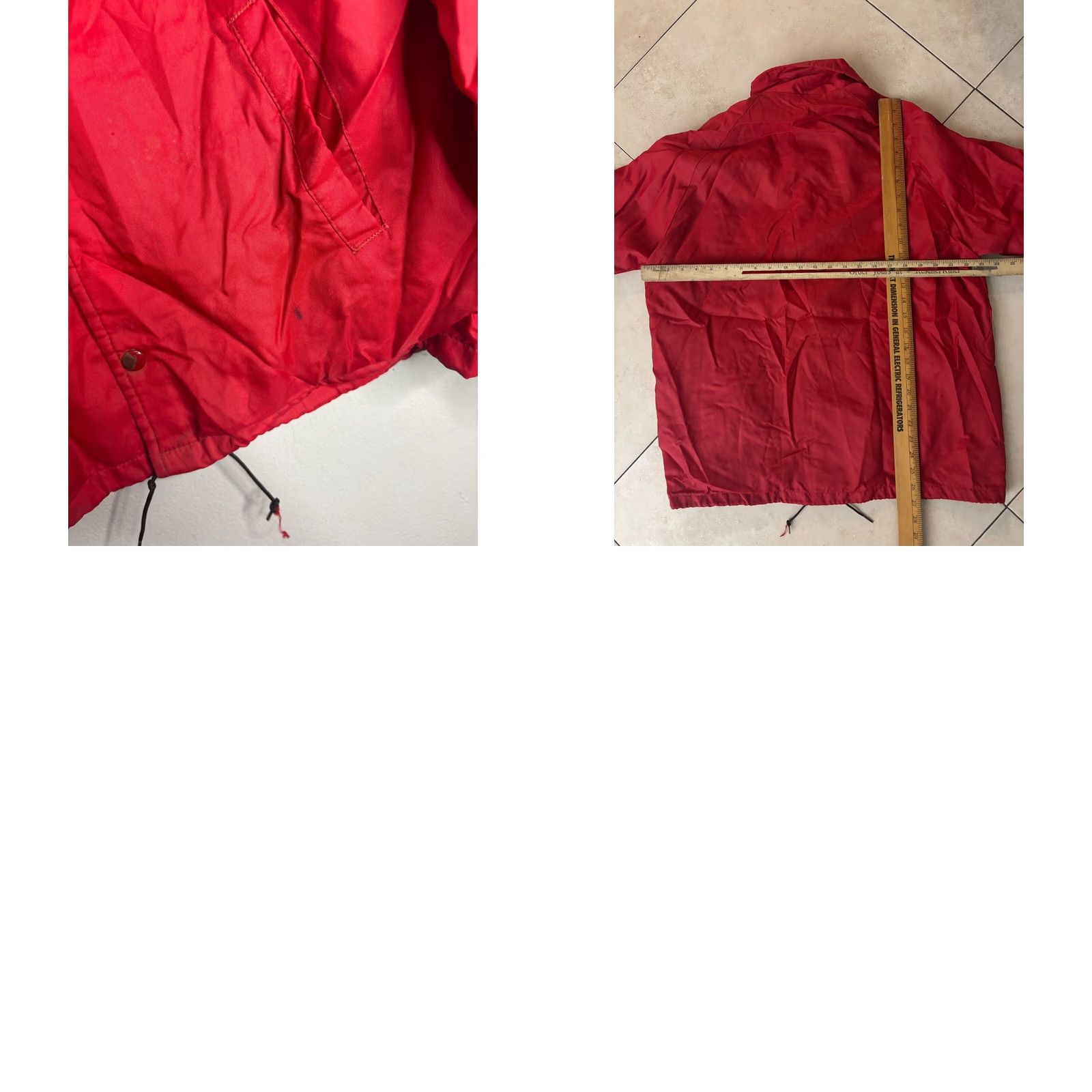 Chalk Line VINTAGE Chalk Line Windbreaker Jacket Mens L Red 80s 90s Football Nylon Satin Lined Quilted Spring Fall Winter Snap On Button Zip Buttoned Bordered Size US L / EU 52-54 / 3 - 8 Thumbnail