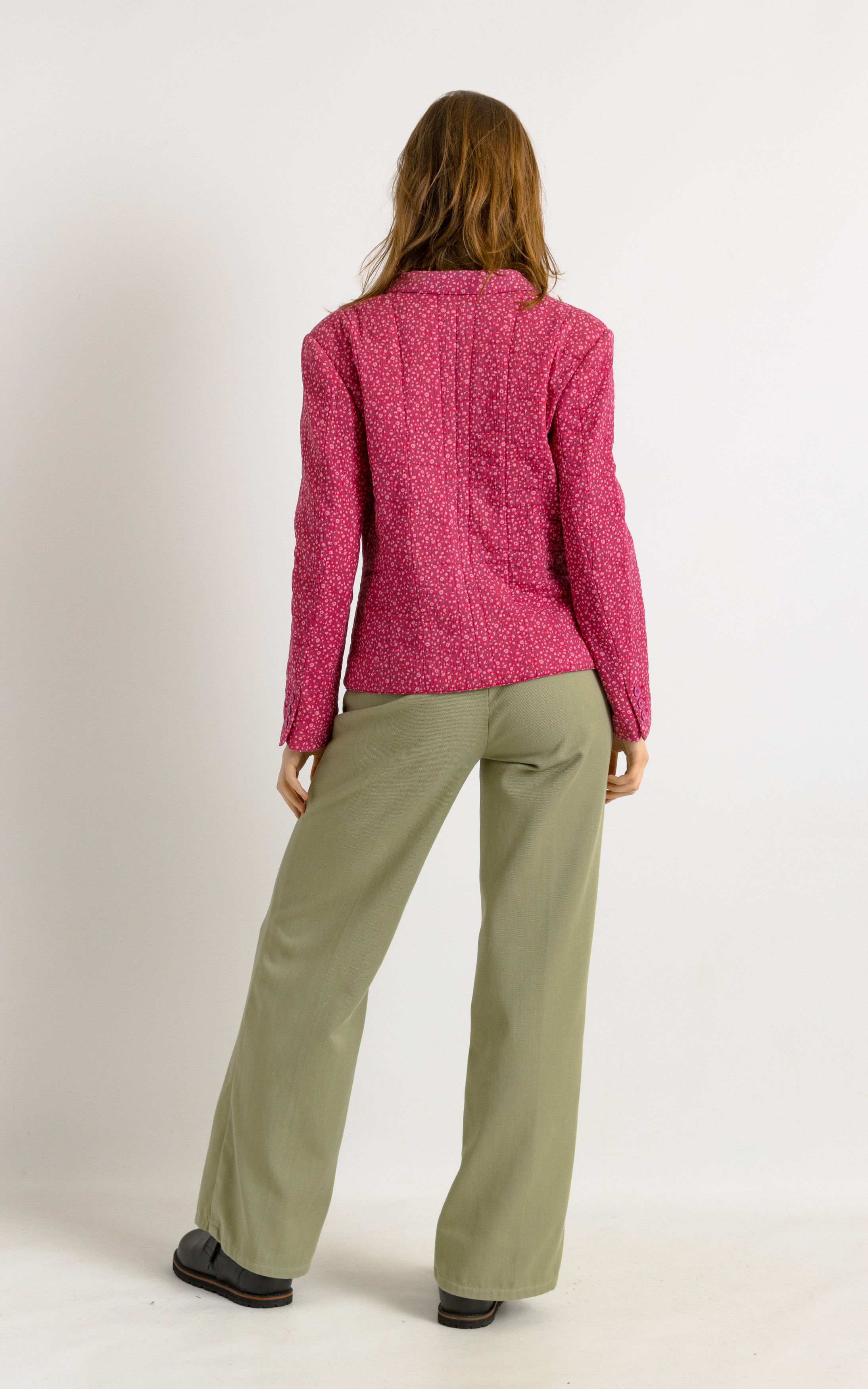 Bogner Vintage 90s Bogner Quilted Cropped Buttons Blazer 7493 Size M / US 6-8 / IT 42-44 - 4 Thumbnail