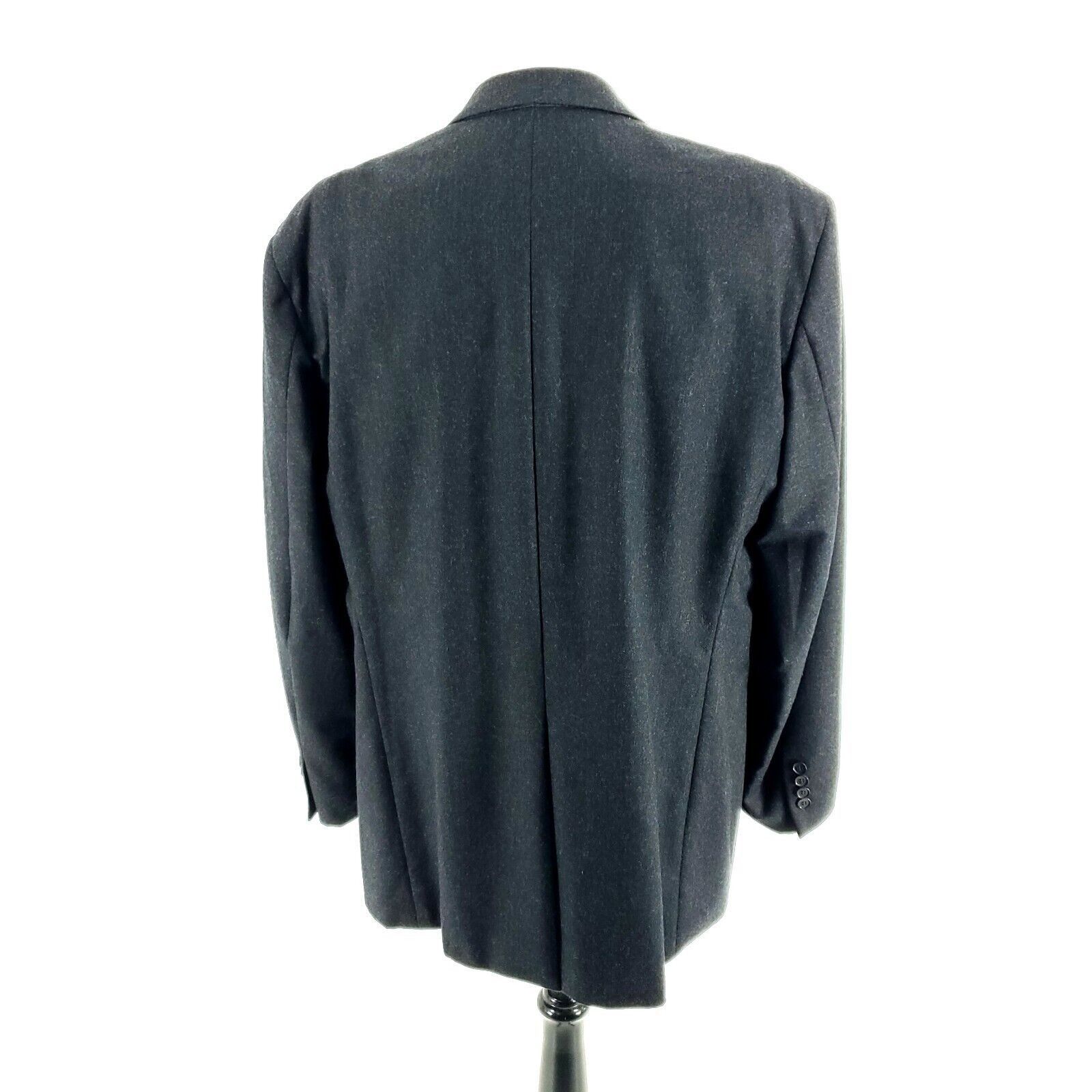 Savile Row Savile Row Flannel Wool 2 Button Blazer 46L Gray Size 46L - 5 Thumbnail