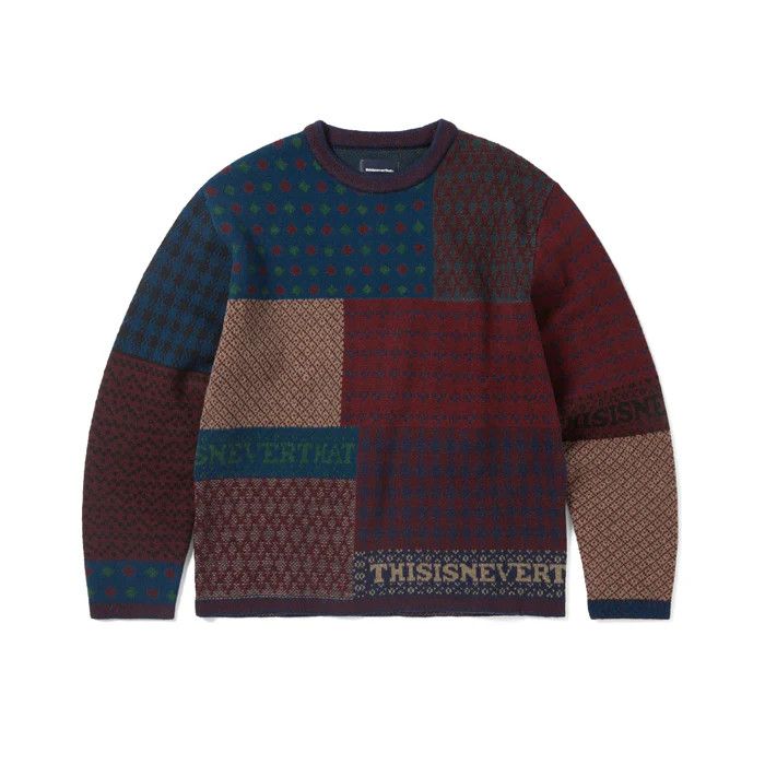 thisisneverthat o1mle0925 Block Knit L/S Sweater in Multicolor Size US M / EU 48-50 / 2 - 1 Thumbnail