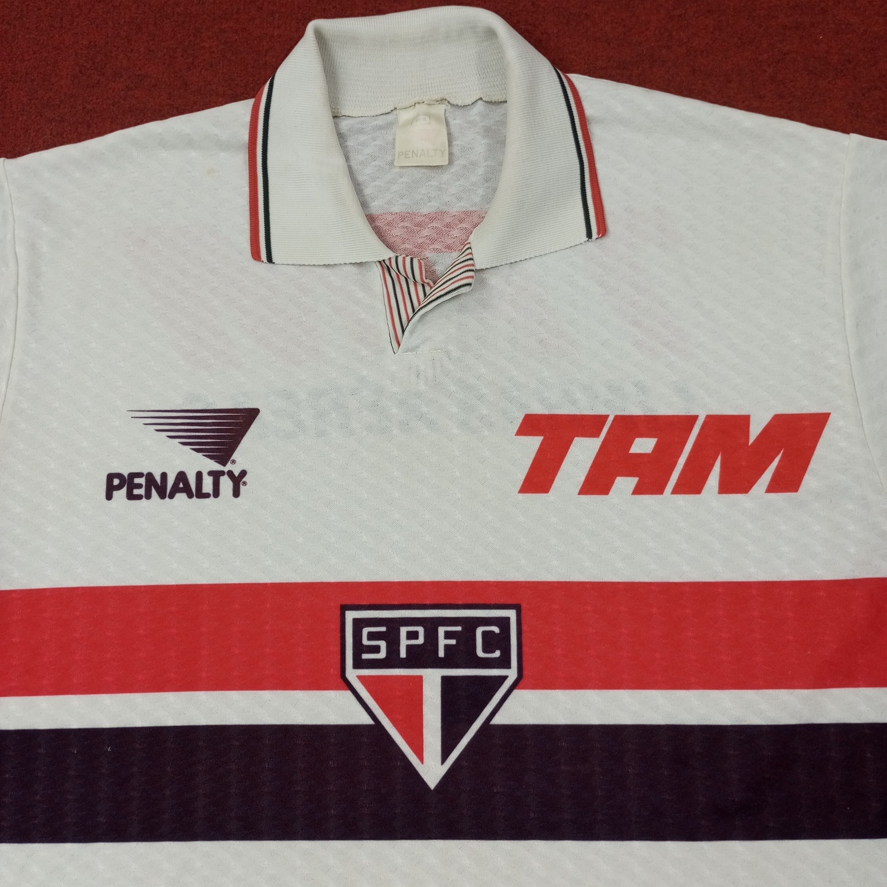 Vintage Sao Paolo Soccer Football Club Jersey c223n49 Size US M / EU 48-50 / 2 - 2 Thumbnail