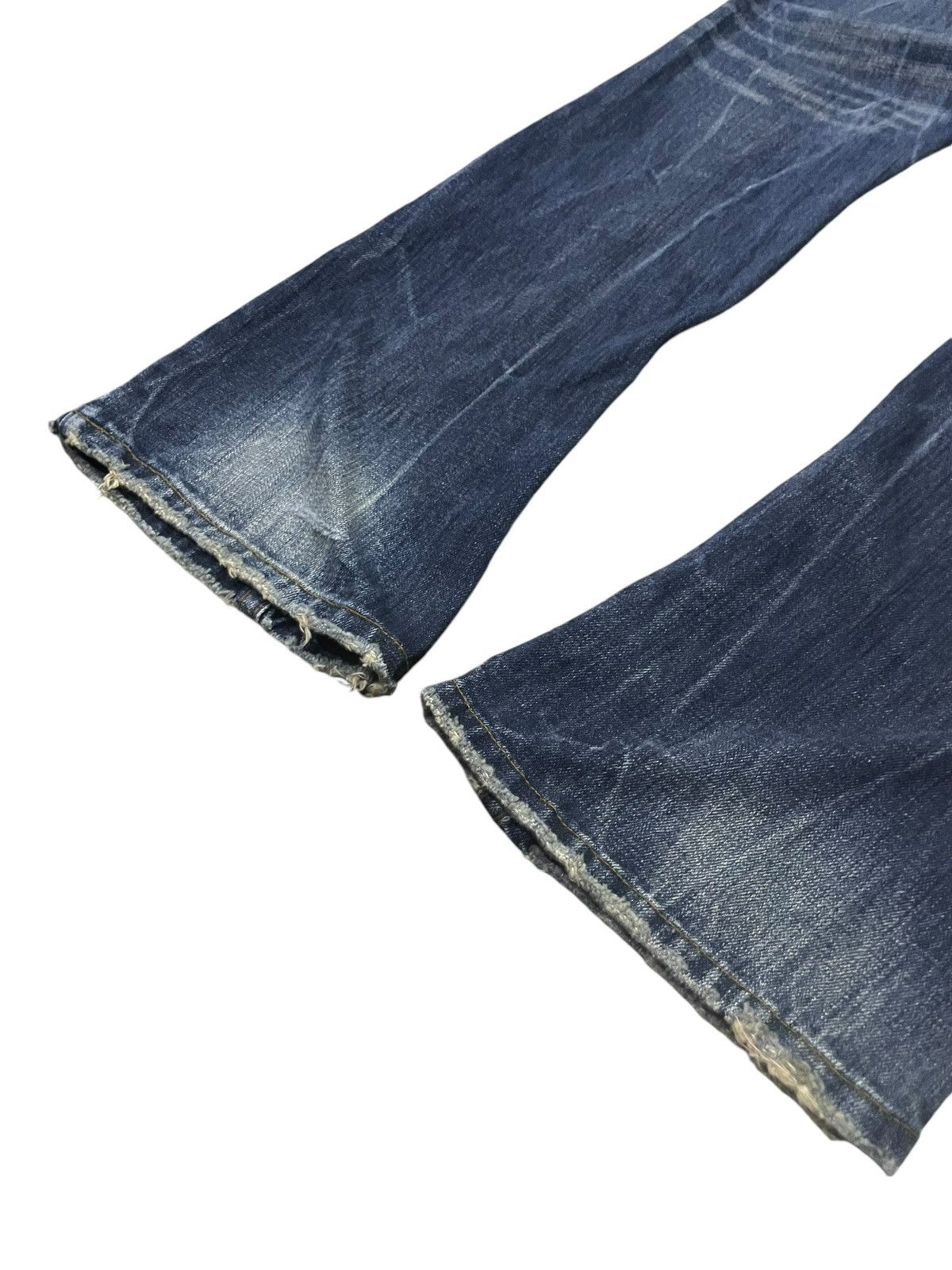 If Six Was Nine × LOWBOX × Le Grande Bleu (L.G.B.) Pure Paradise Japan Rhinestones Mens Flare Claw Mark Jeans Size US 32 / EU 48 - 17 Thumbnail