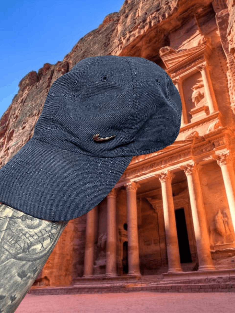 Nike Hats Vintage Nike Cap blue Y2K streetwear Size ONE SIZE - 1 Thumbnail