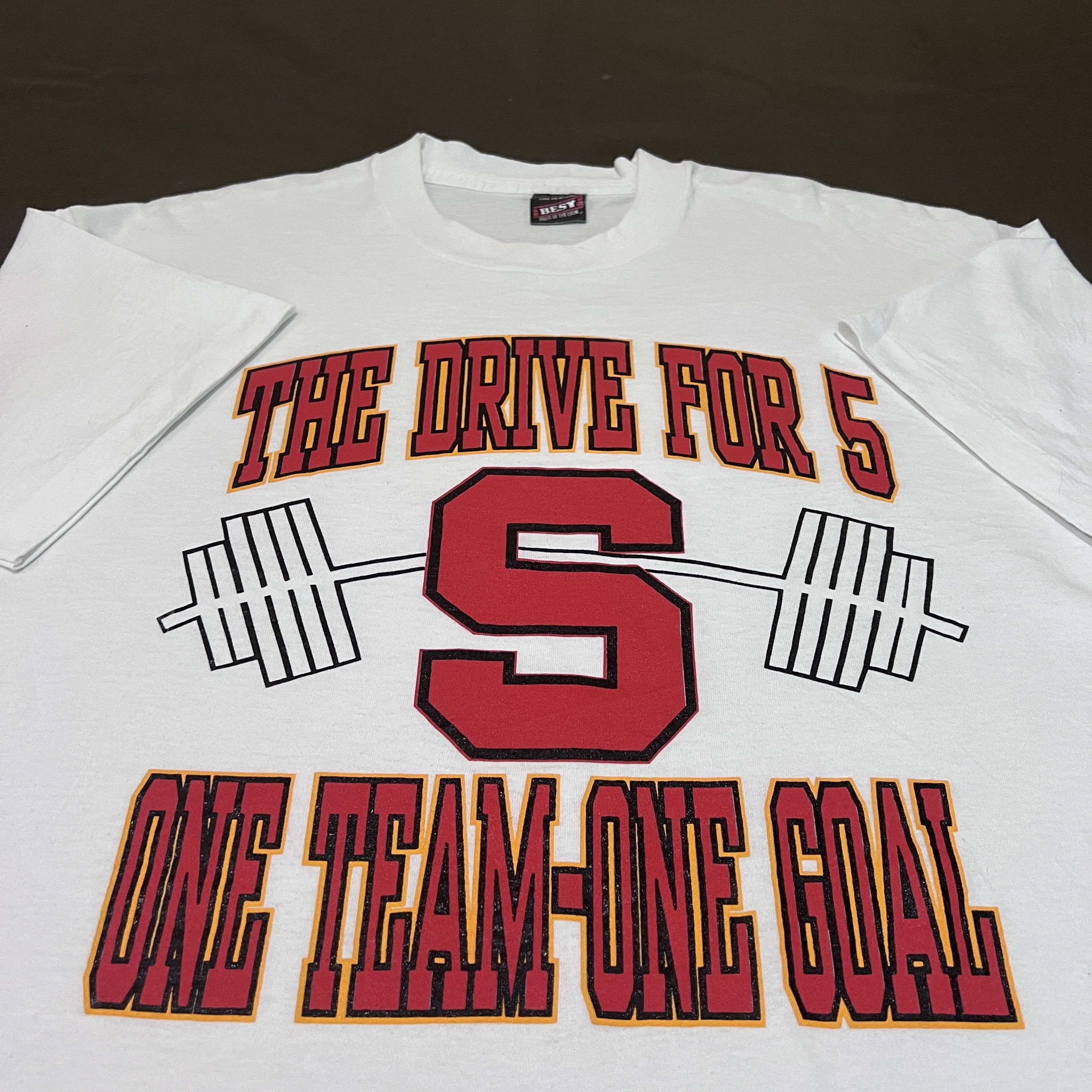 Rap Tees × Vintage Vintage 90s the drive for 5 one team one goal quotes Tee XL Size US XL / EU 56 / 4 - 1 Thumbnail