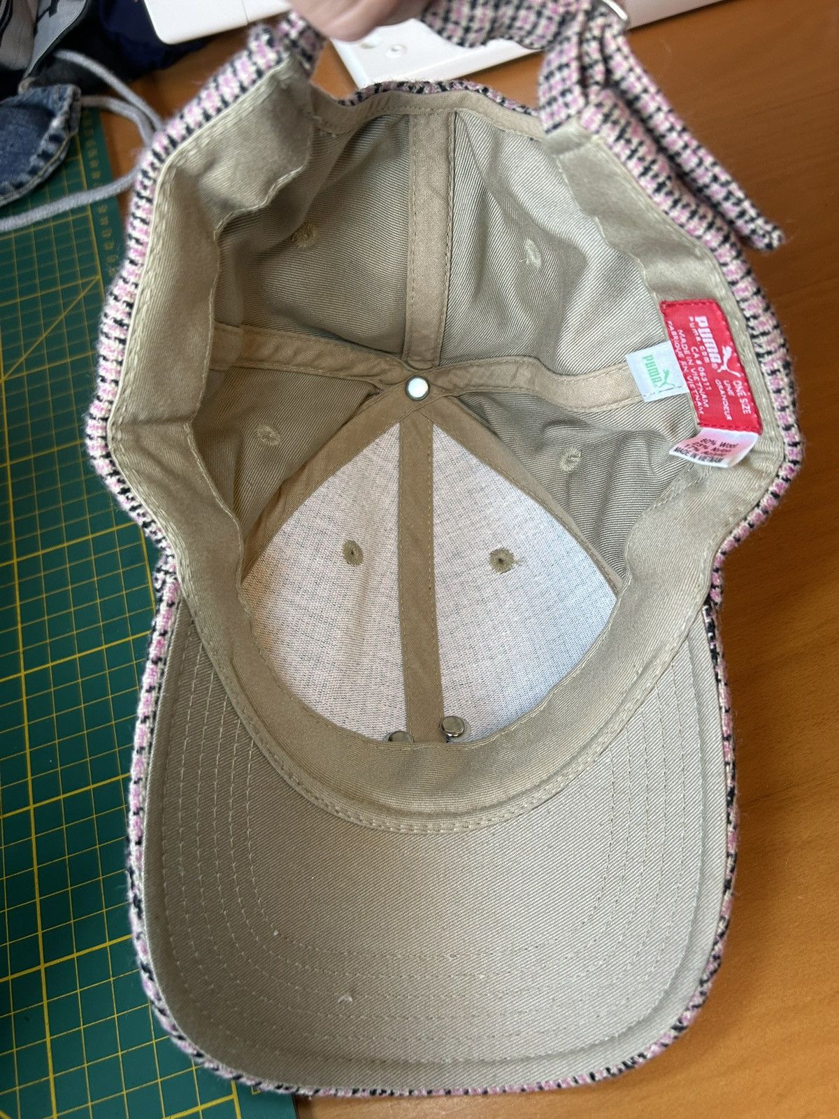 Puma Vintage Puma wool check adjustable baseball cap Size ONE SIZE - 9 Thumbnail