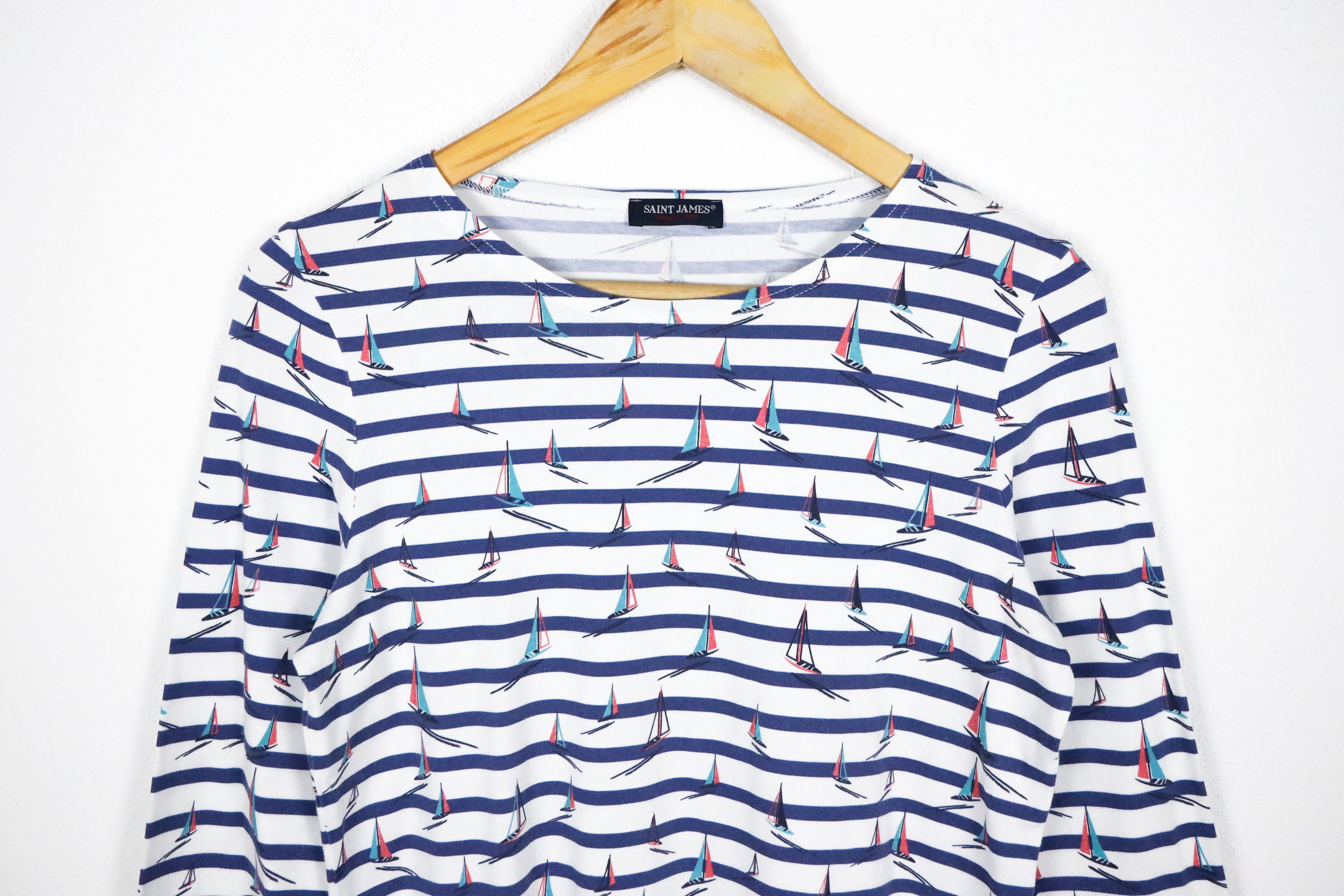 Saint James Saint James Breton Striped Marine Long Sleeve T-shirt Tee Size XS / US 0-2 / IT 36-38 - 2 Thumbnail