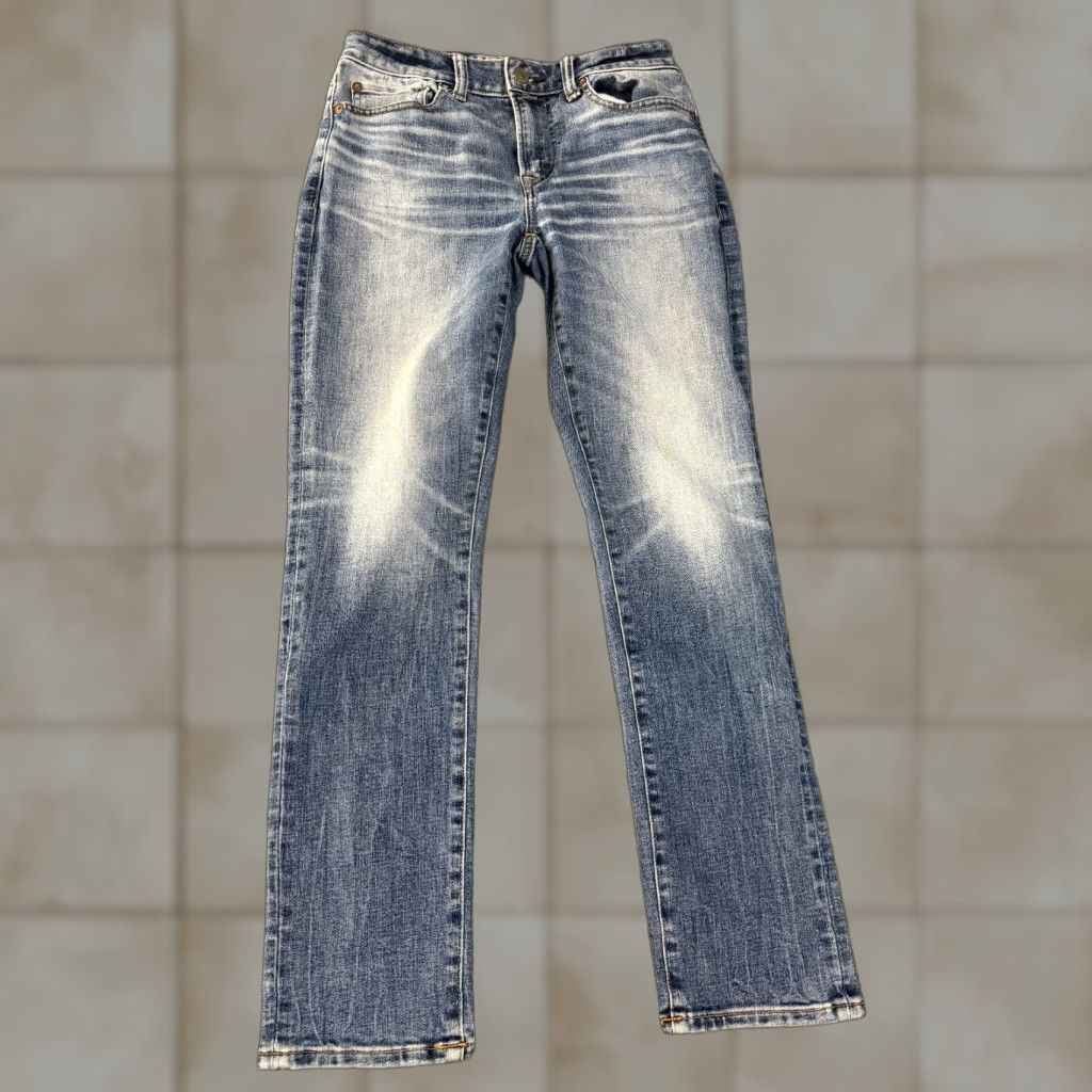 American Eagle Outfitters american eagle jeans mens 28x30 blue slim straight distressed stretch denim Size US 28 / EU 44 - 1 Thumbnail