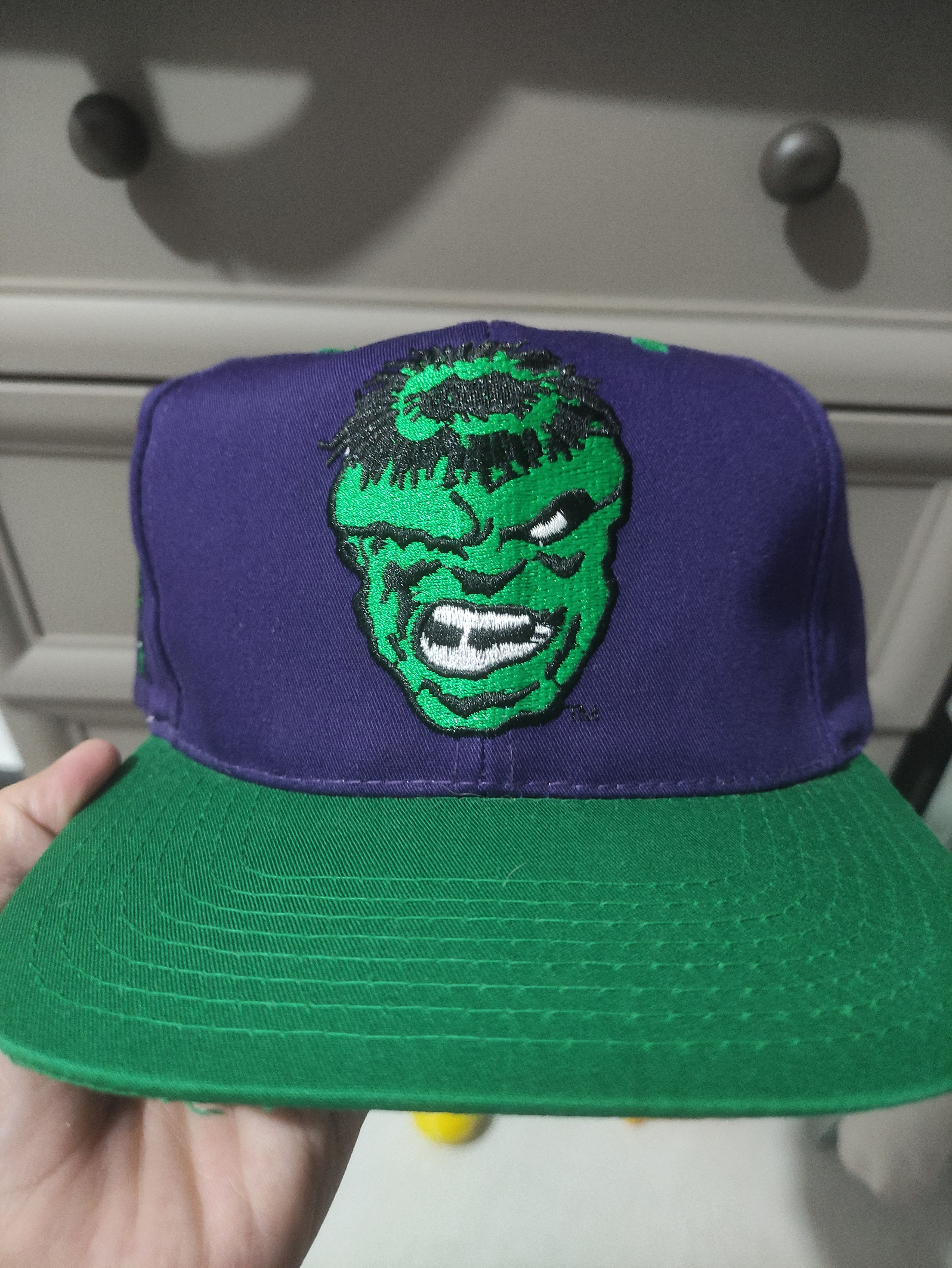 Marvel Comics 90s Vintage Hulk Blockhead American Needle Marvel Comics Size ONE SIZE - 1 Thumbnail