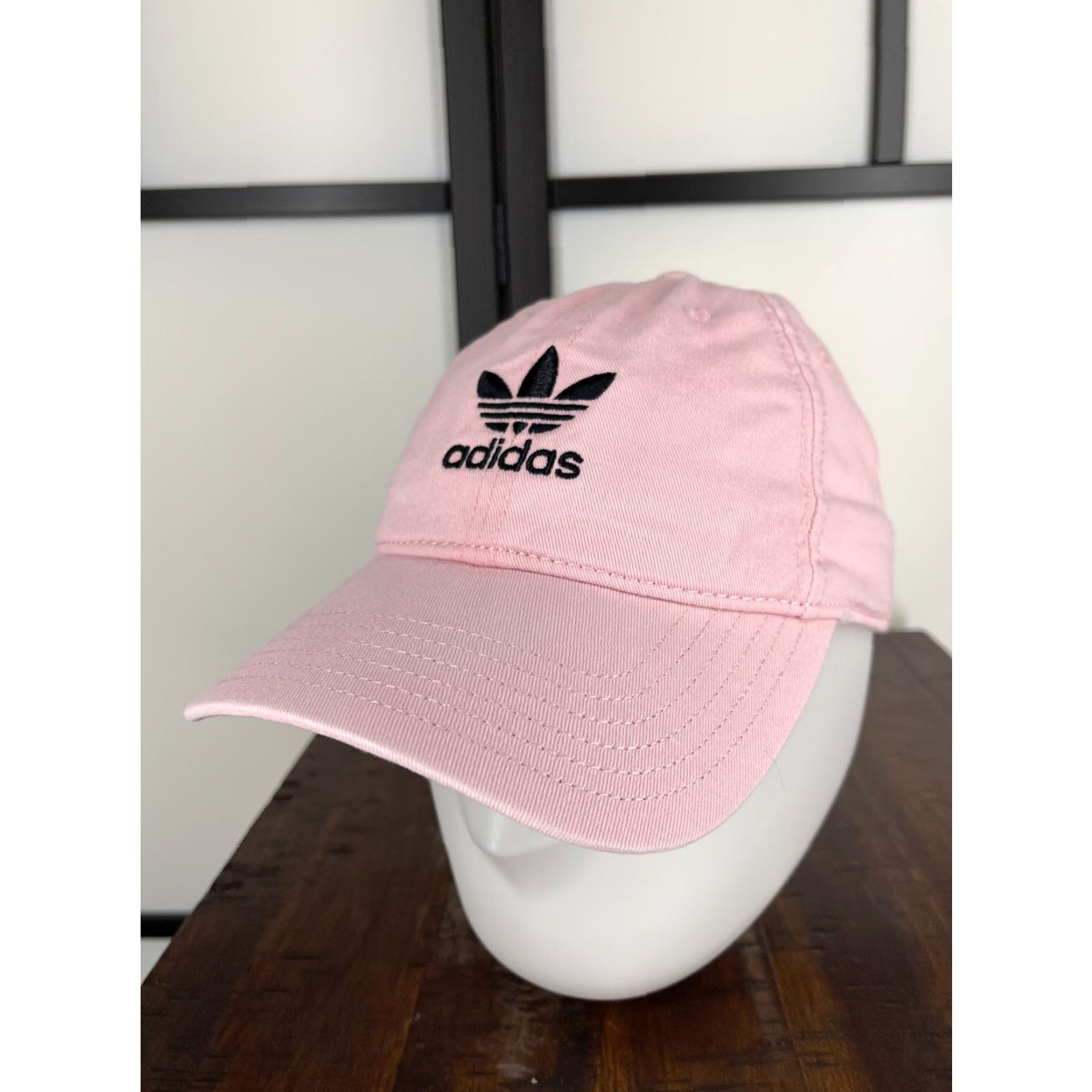 Adidas Adidas Hat Cap Strap Back Womens One Size Pink Embroidered Cotton Twill Trefoil Golf Hat Size ONE SIZE - 4 Thumbnail