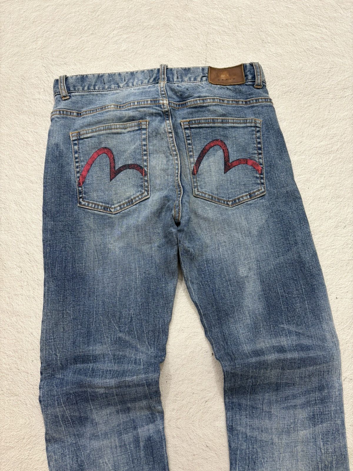 Japanese Brand 00s Evisu Archival Mudwash Denim Distressed Y2K slim fit Size US 29 - 7 Thumbnail