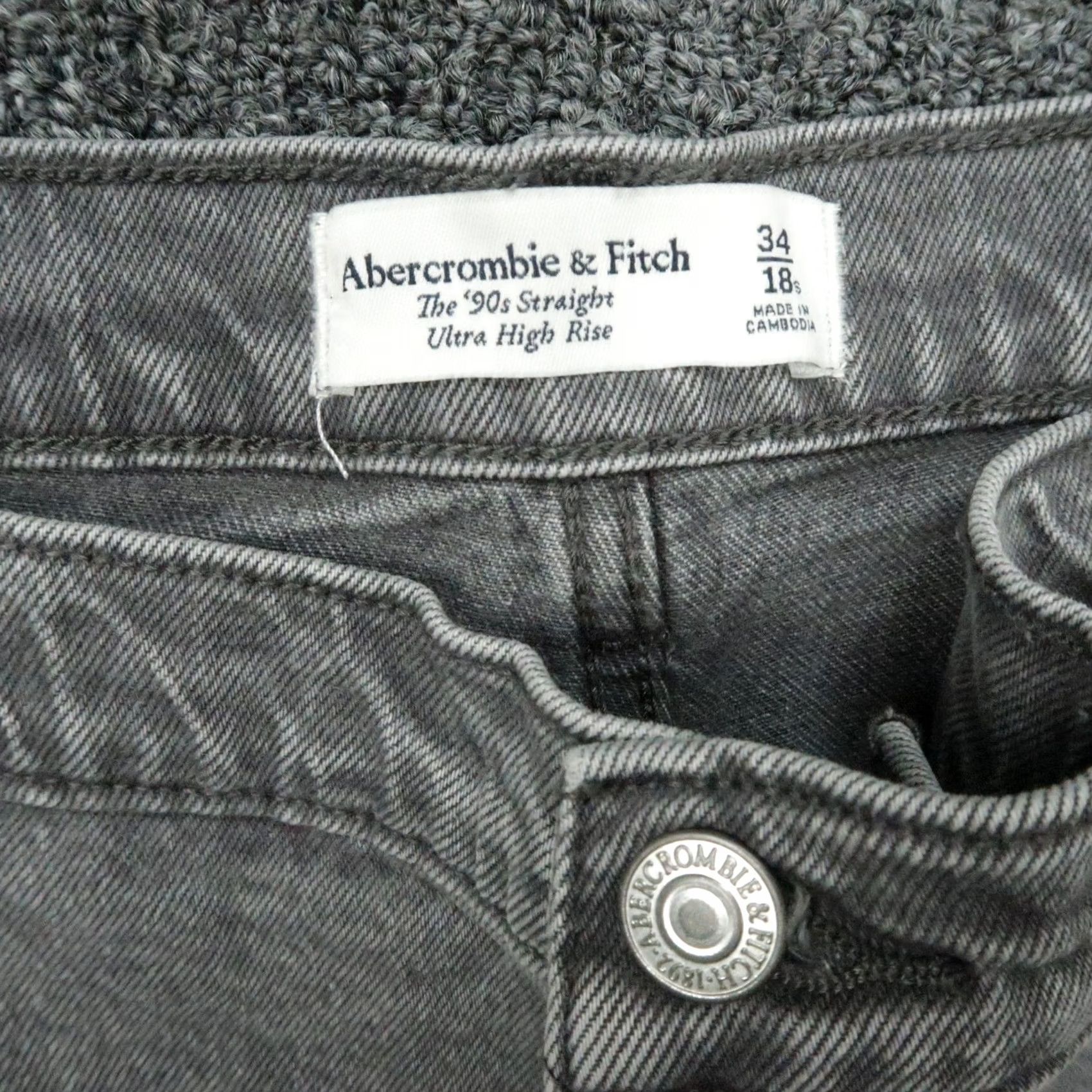 Abercrombie & Fitch Abercrombie & Fitch Jeans Women 34 38 in Gray Straight 5-Pocket Denim Vintage No XS? Size 24" / US 00 / IT 34 - 3 Thumbnail