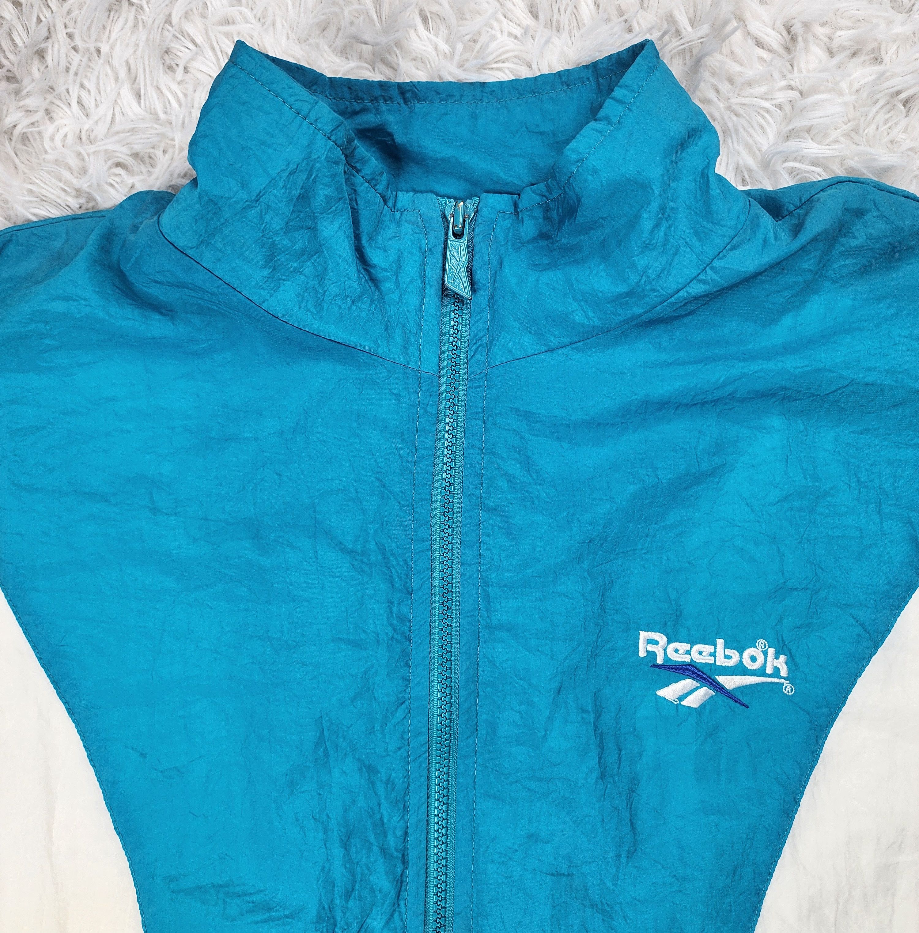 Reebok Vintage 90's Reebok full zipper windbreaker jacket Size US L / EU 52-54 / 3 - 4 Thumbnail