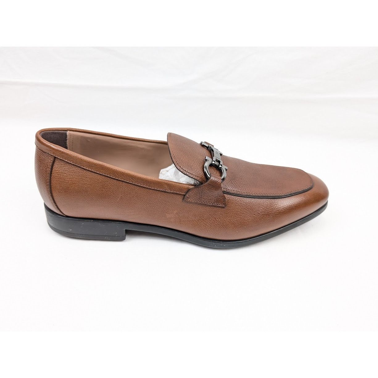 Salvatore Ferragamo o1rshd1 Radica Pebble Calf Loafers in Brown Size US 11 / EU 44 - 1 Thumbnail