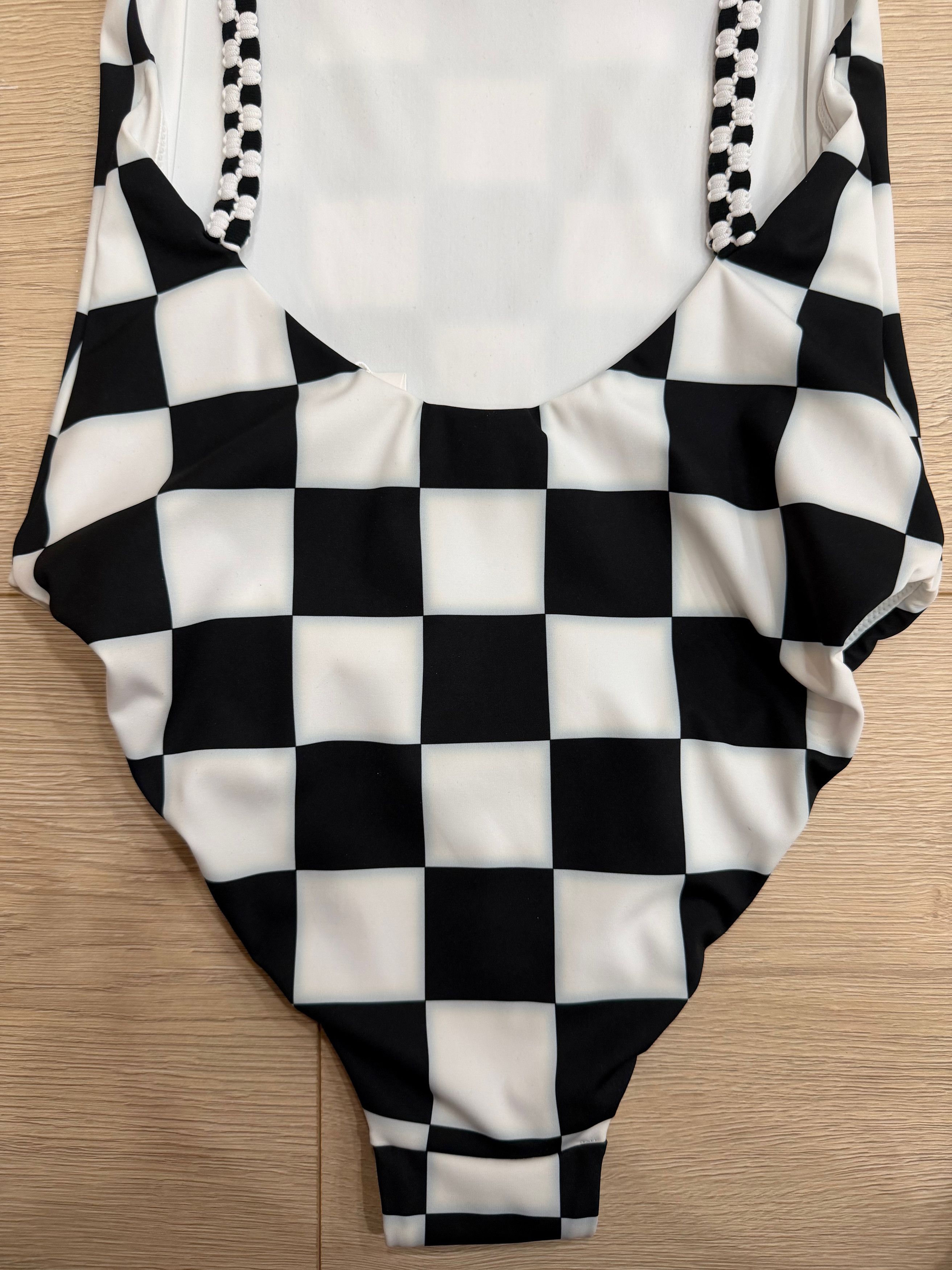 Chanel 23C White Checker CC Logo One Piece Swimsuit Bathingsuit 36 Size XS / US 0-2 / IT 36-38 - 10 Thumbnail