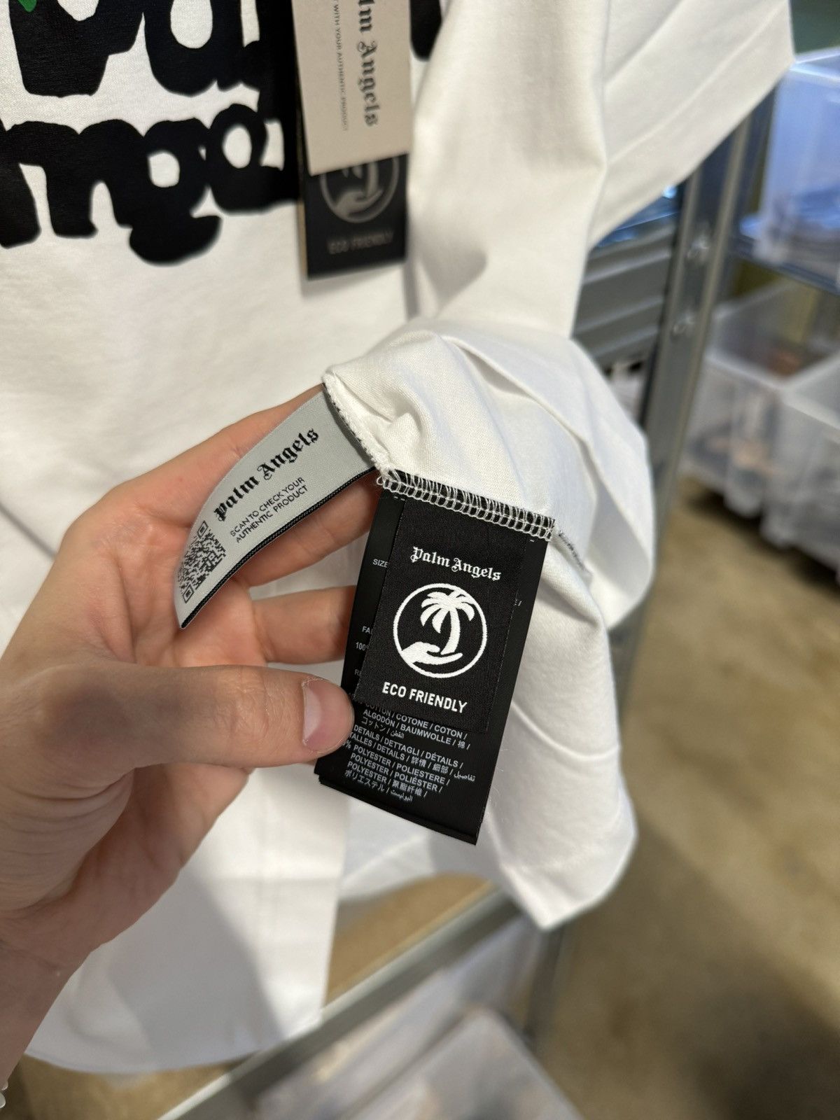 Off-White × Palm Angels Palm Angels Logo T-Shirt NEW 450$ Retail Size US XS / EU 42 / 0 - 4 Thumbnail
