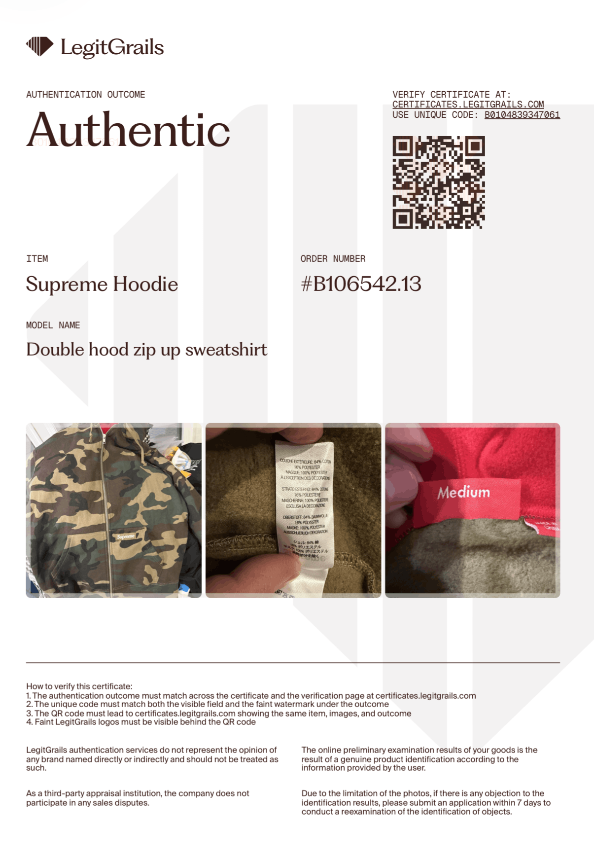 Supreme Supreme Full zip double hood ski mask Size US M / EU 48-50 / 2 - 11 Thumbnail