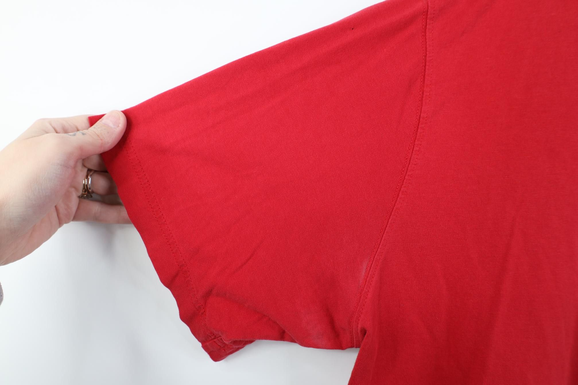 Lands' End Vintage Y2K Lands End Blank Short Sleeve T-Shirt Red Cotton Size US L / EU 52-54 / 3 - 11 Thumbnail
