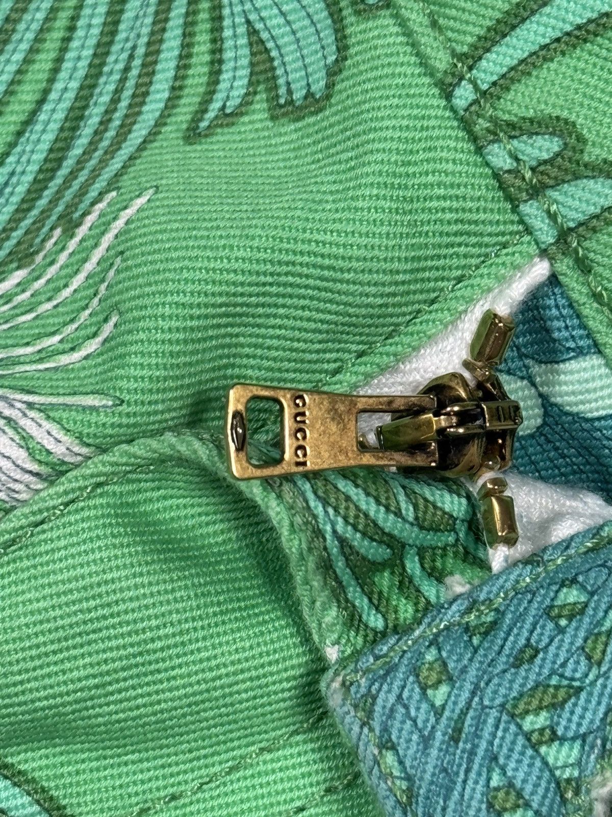Gucci Gucci Green Floral Print Cotton Holiday Jeans Size 36 Rare Size 36" / US 14 / IT 50 - 5 Thumbnail