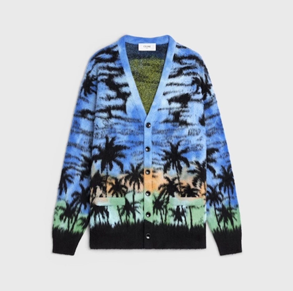 Celine $2.3k SS23 Celine 1 of 1 sample jaquard sunset cardigan Hedi Size US M / EU 48-50 / 2 - 15 Thumbnail