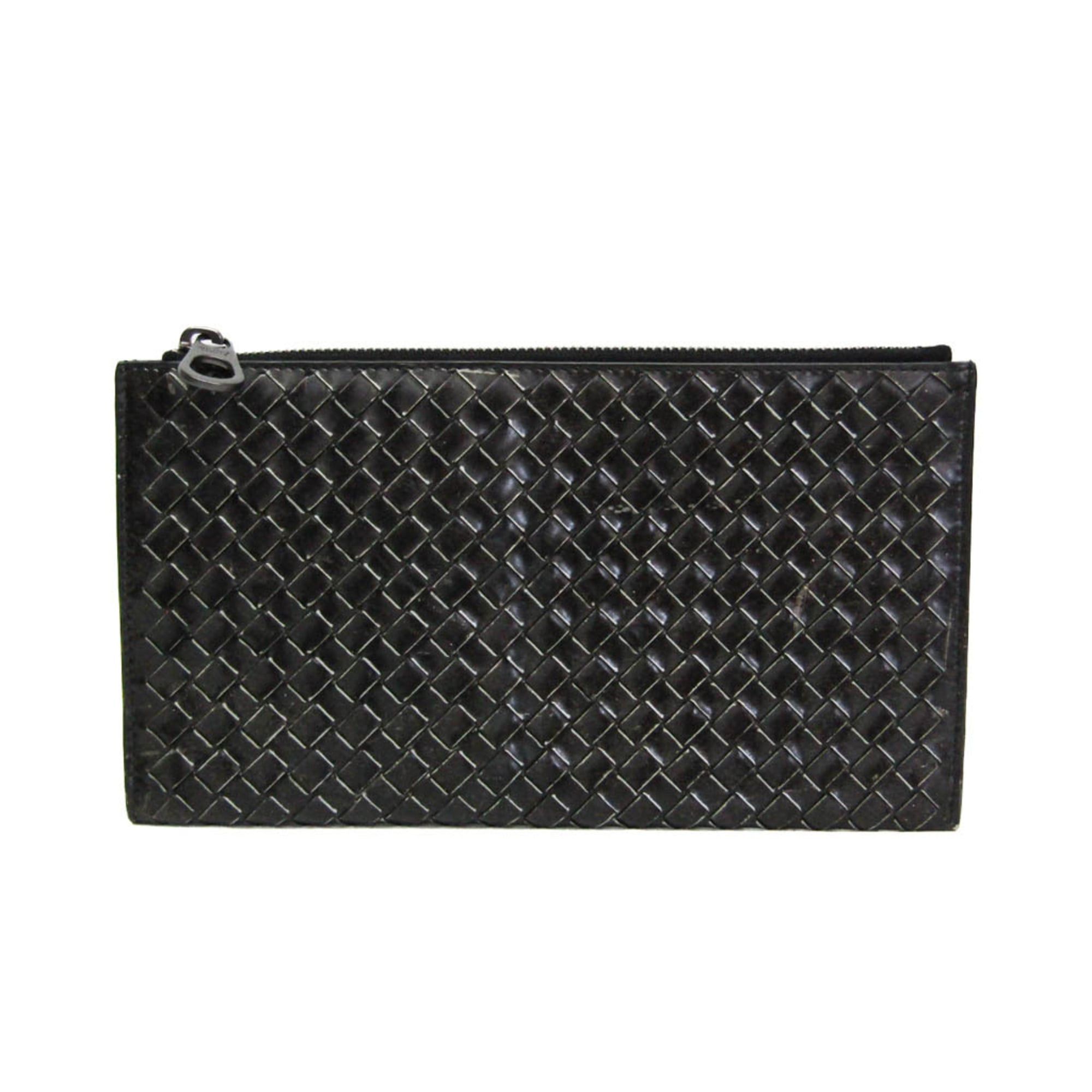 Bottega Veneta Bottega Veneta Intrecciato 506323 Women,Men Leather Clutch Bag,Pouch Black Size ONE SIZE - 1 Thumbnail