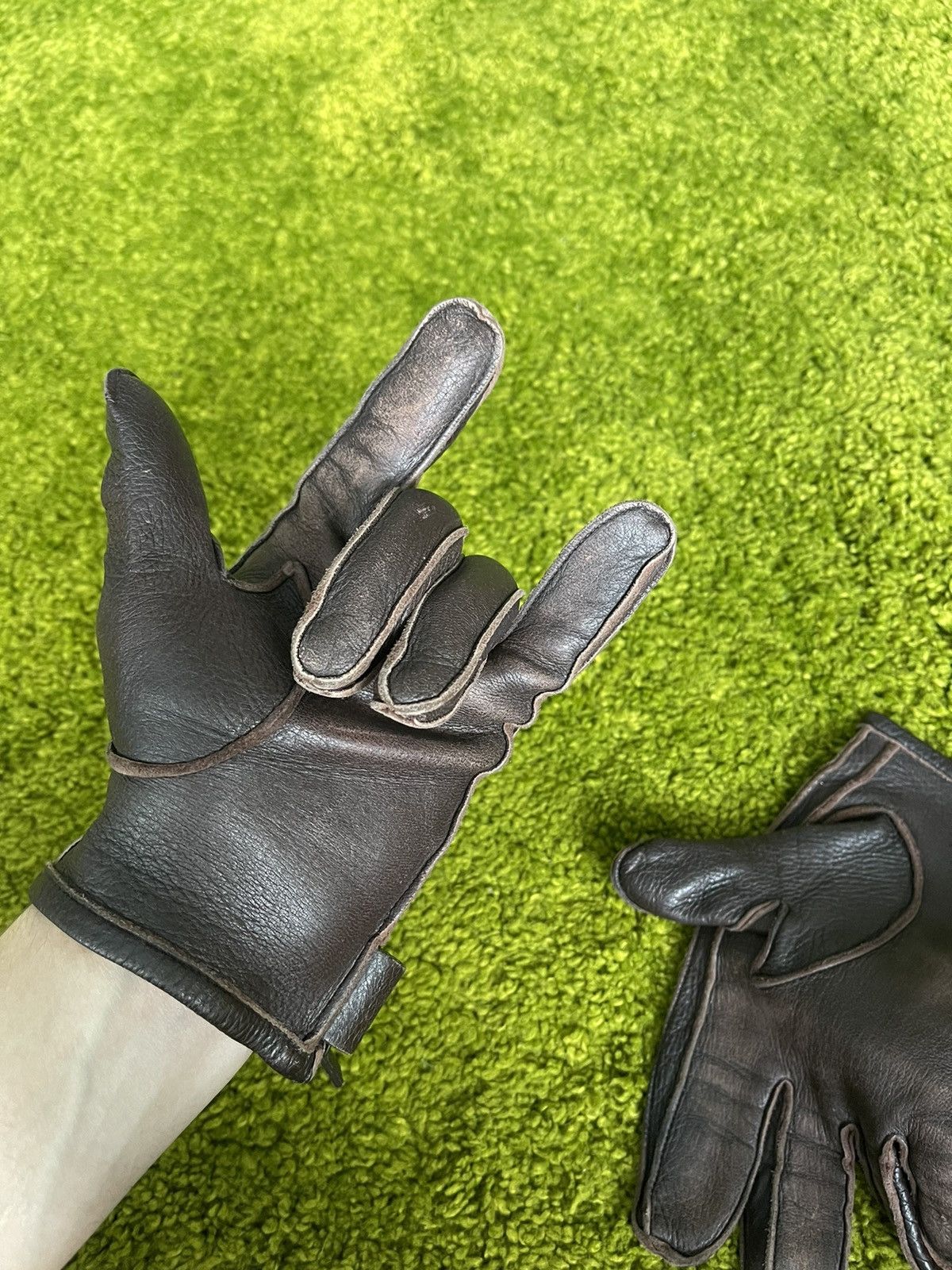 Gucci × Tom Ford Gucci archive real leather gloves Size 32 - 20 Thumbnail