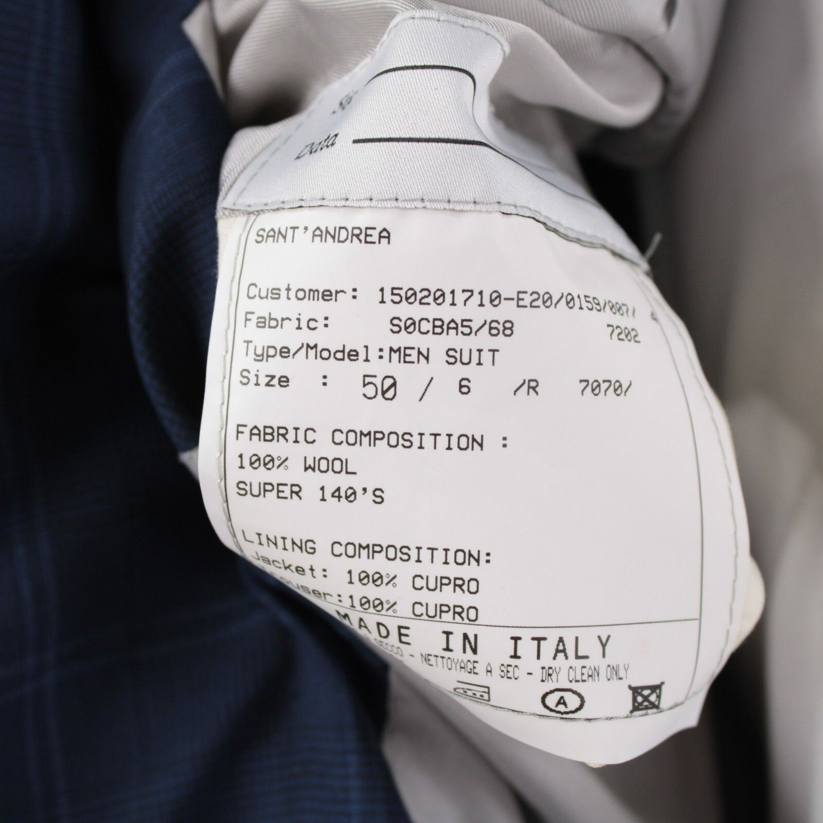 Other Sant'Andrea Suit Size US 40 Regular in Blue Size 40R - 9 Thumbnail