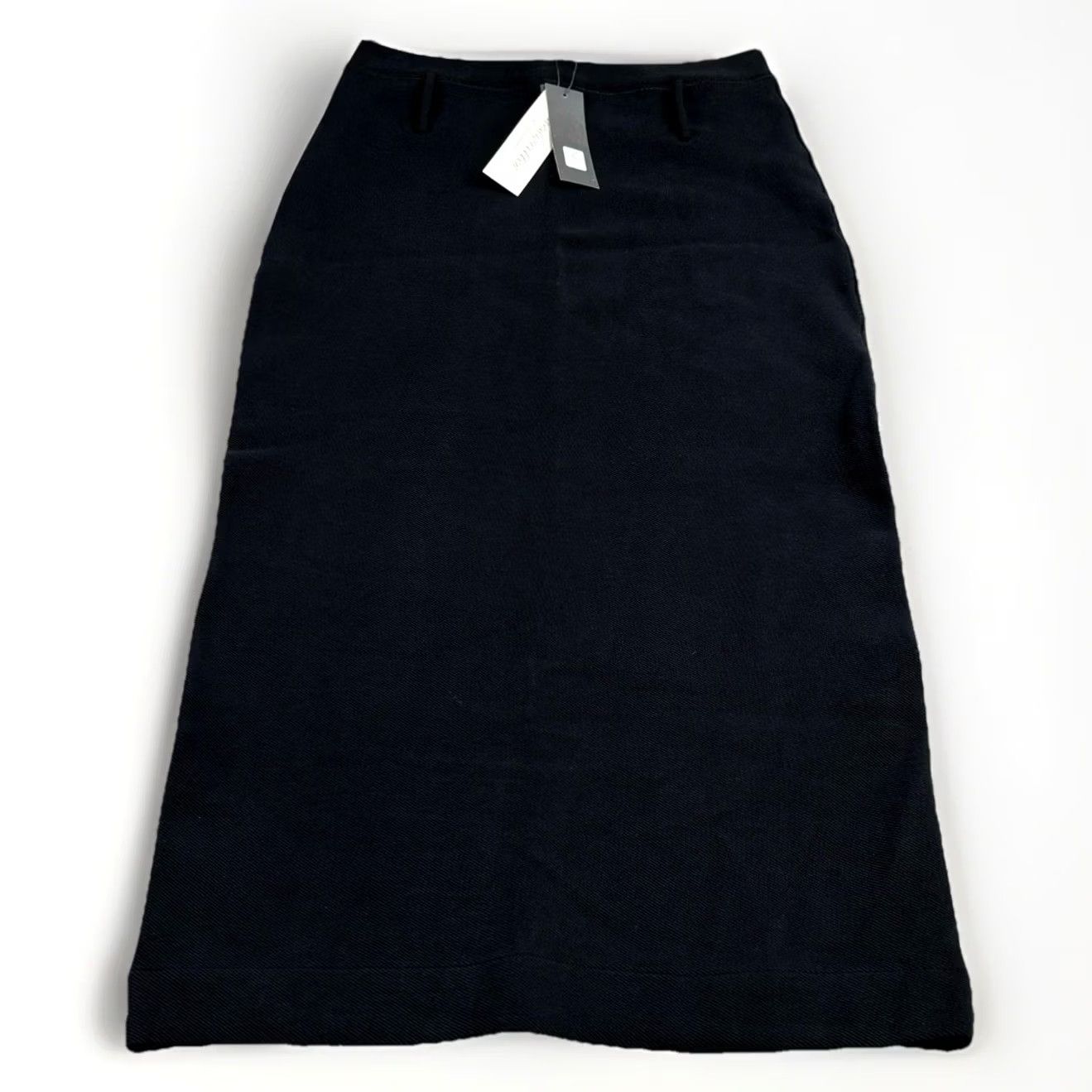 Vintage Handwritten Pencil Skirt Women’s Black BNWT Small MIDI Elastic Cotton Elastane Size 28" / US 6 / IT 42 - 2 Thumbnail