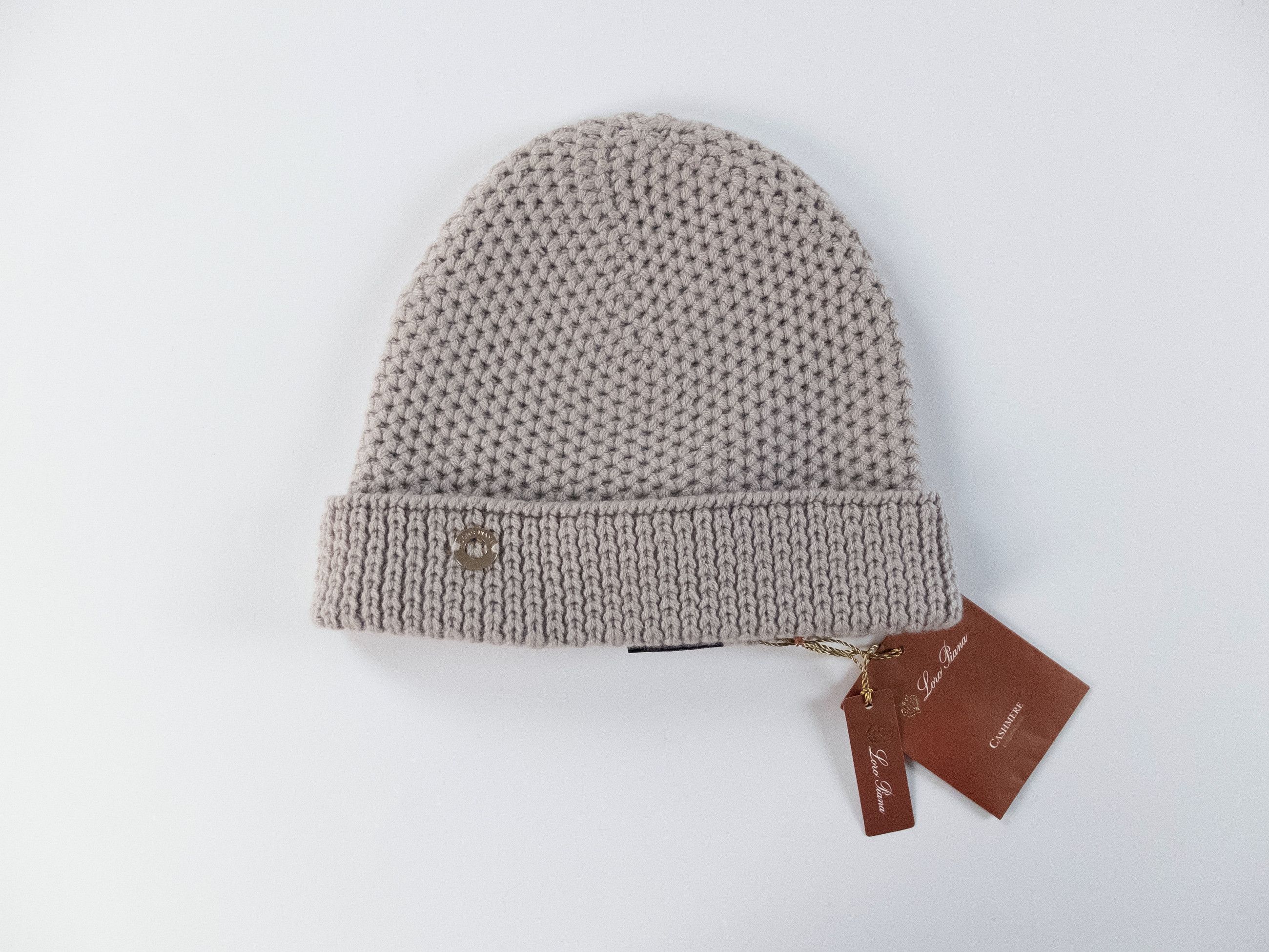 Loro Piana LORO PIANA Rougemont light beige cashmere beanie hat Size ONE SIZE - 1 Thumbnail