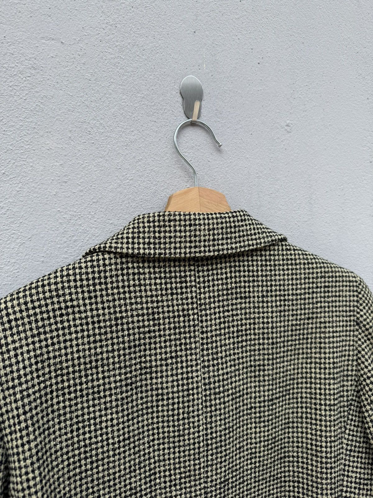 Max Mara MAX MARA Houndstooth Virgin Wool Tweed Crop Jacket Size S / US 4 / IT 40 - 9 Thumbnail