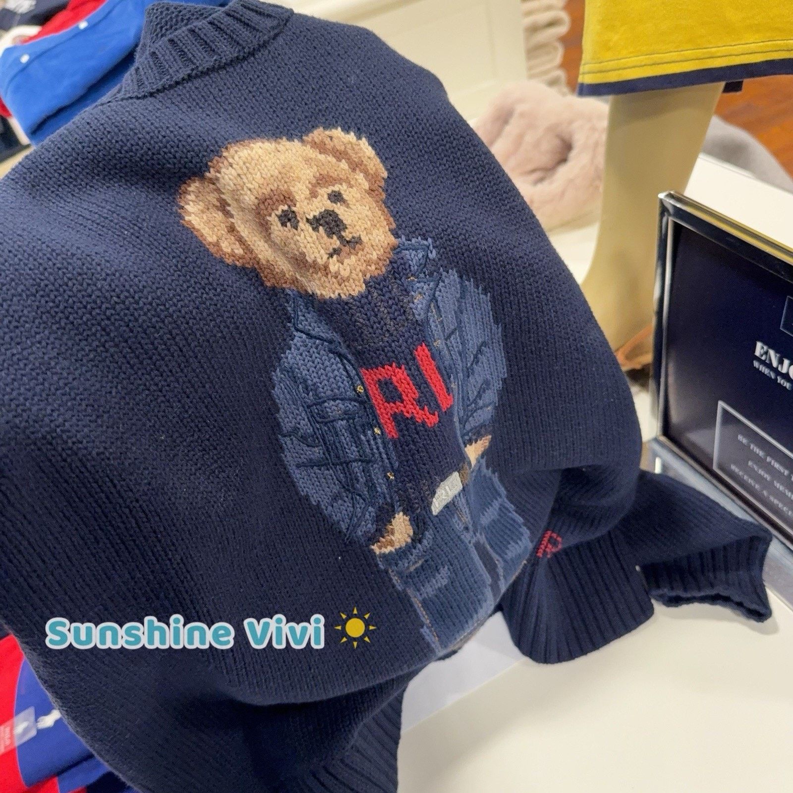 Ralph Lauren Purple Label NWT Ralph Lauren Women Bear Suit Crewneck Sweatshirt Navy S Size US S / EU 44-46 / 1 - 5 Thumbnail