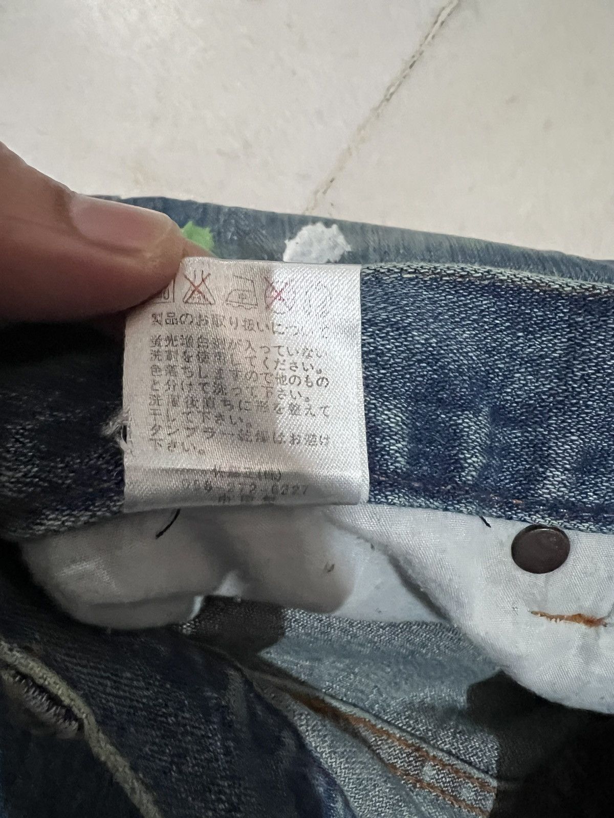 Japanese Brand FLARE 90’s NYLAUS DISTRESS PAINTER JEAN Size US 30 / EU 46 - 22 Thumbnail