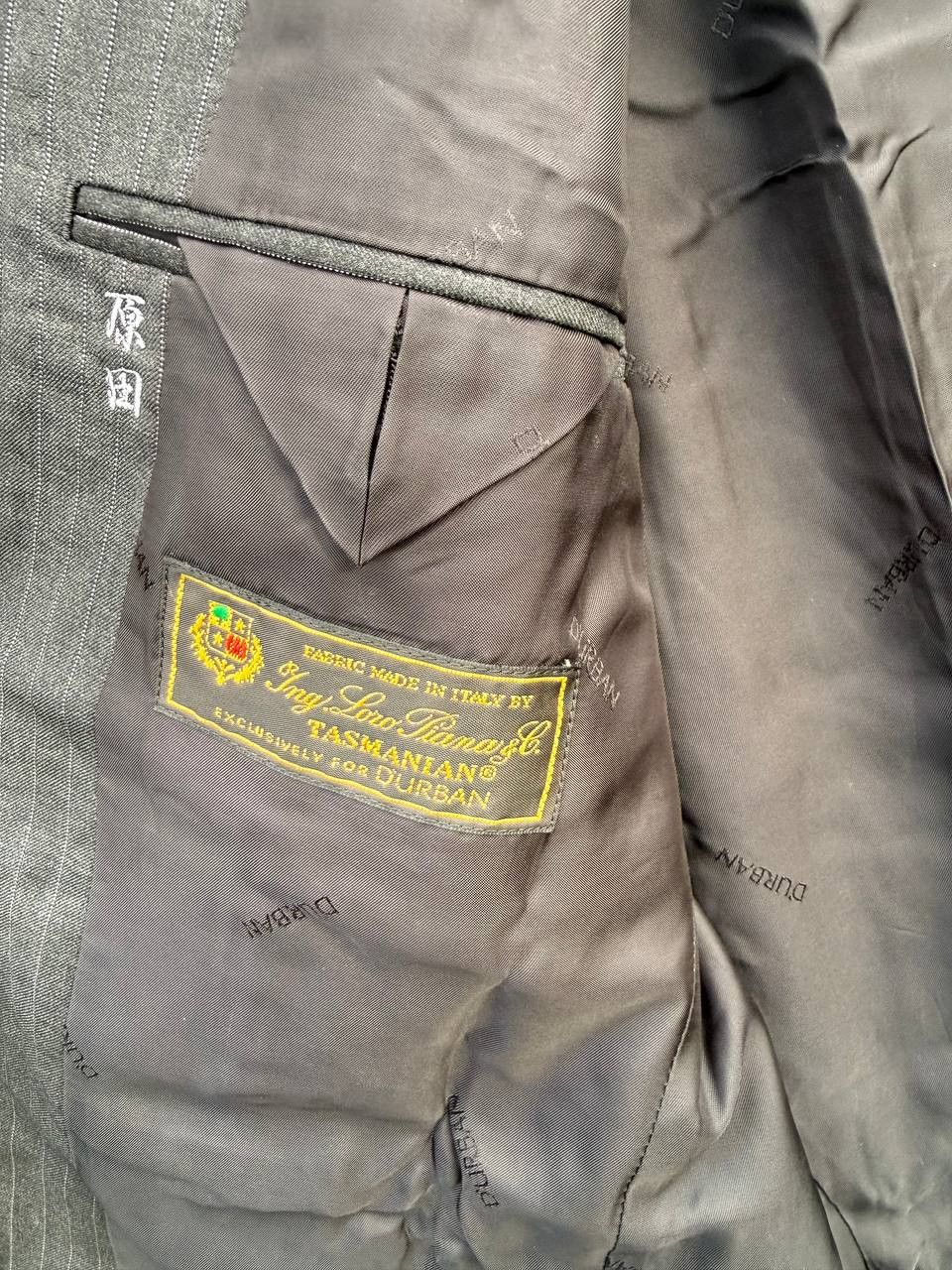 Other D'URBAN Loro Piana Tasmanian Grey Pinstripe Suit Size 38R - 3 Thumbnail