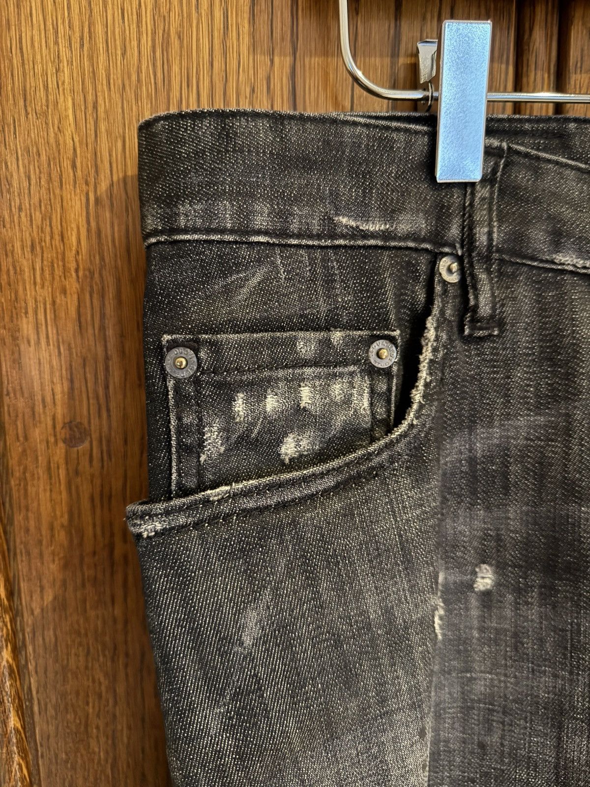 Dsquared2 FW16 Dsquared2 destroyed biker denim jeans grey black 50 Size US 34 / EU 50 - 14 Thumbnail