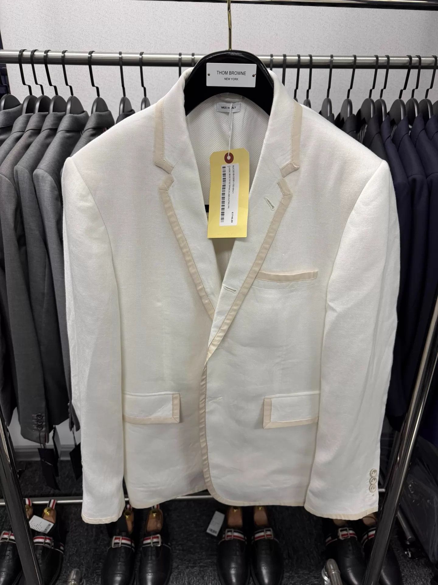 Thom Browne Thom Browne Men's Linen Suit Jacket White Rare Size US S / EU 44-46 / 1 - 1 Thumbnail