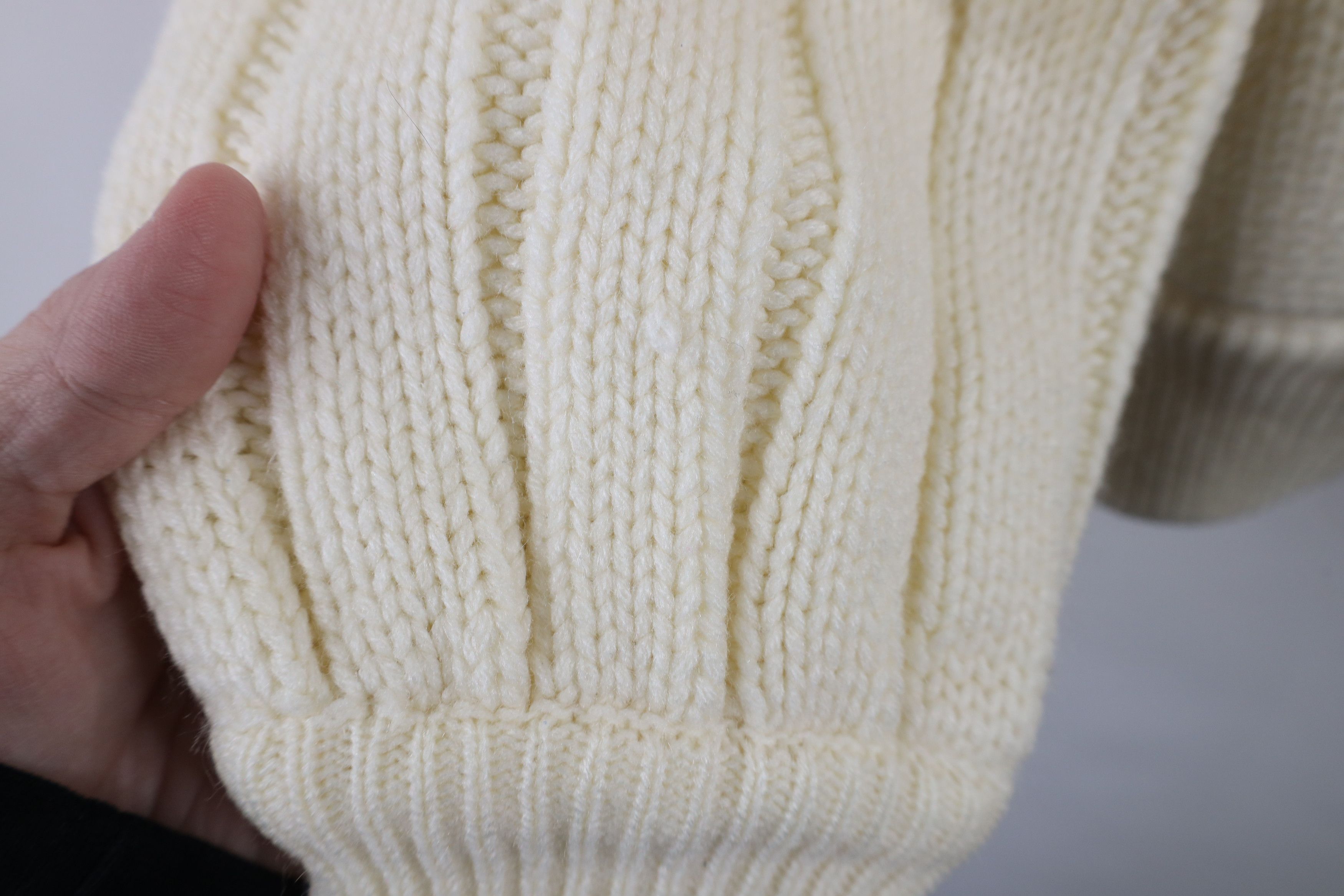 Vintage Vintage 70s Streetwear Chunky Cable Knit Fisherman Sweater Size US M / EU 48-50 / 2 - 5 Thumbnail