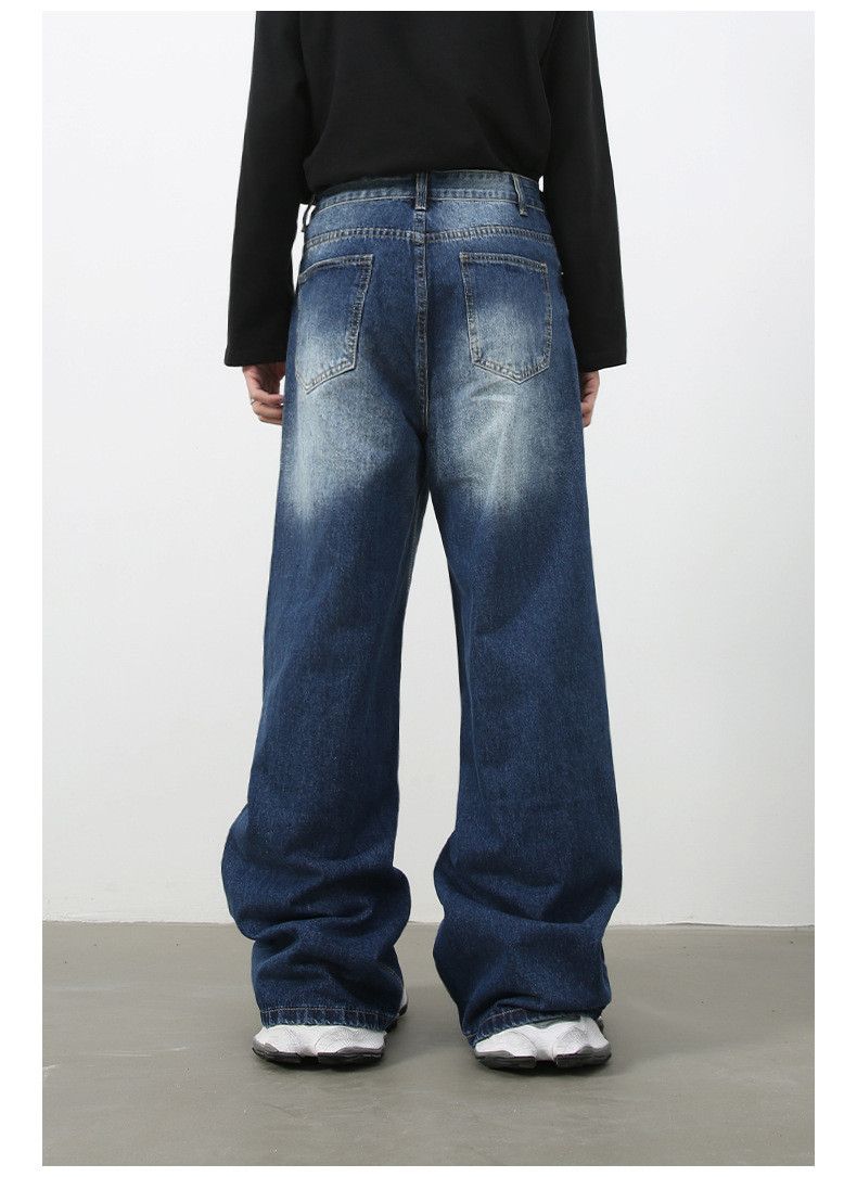 Japanese Brand American retro men's washed loose straight leg jeans Size US 32 / EU 48 - 5 Thumbnail