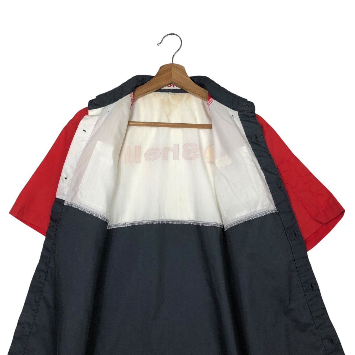 Japanese Brand × Vintage 📌Vintage Worker Shirt Racing Shell Big Logo Rare Style Size US M / EU 48-50 / 2 - 15 Thumbnail