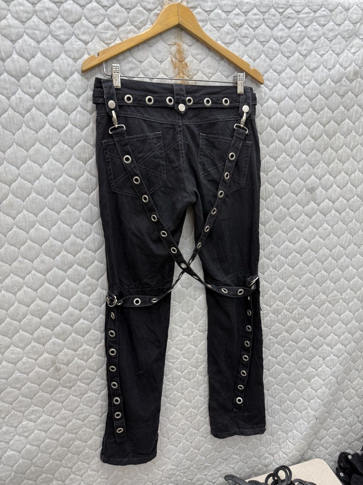 If Six Was Nine 🔥🔥🔥ARCHIVE ALGON QUINS BONDAGE PUNK PANTS Size US 32 / EU 48 - 4 Thumbnail