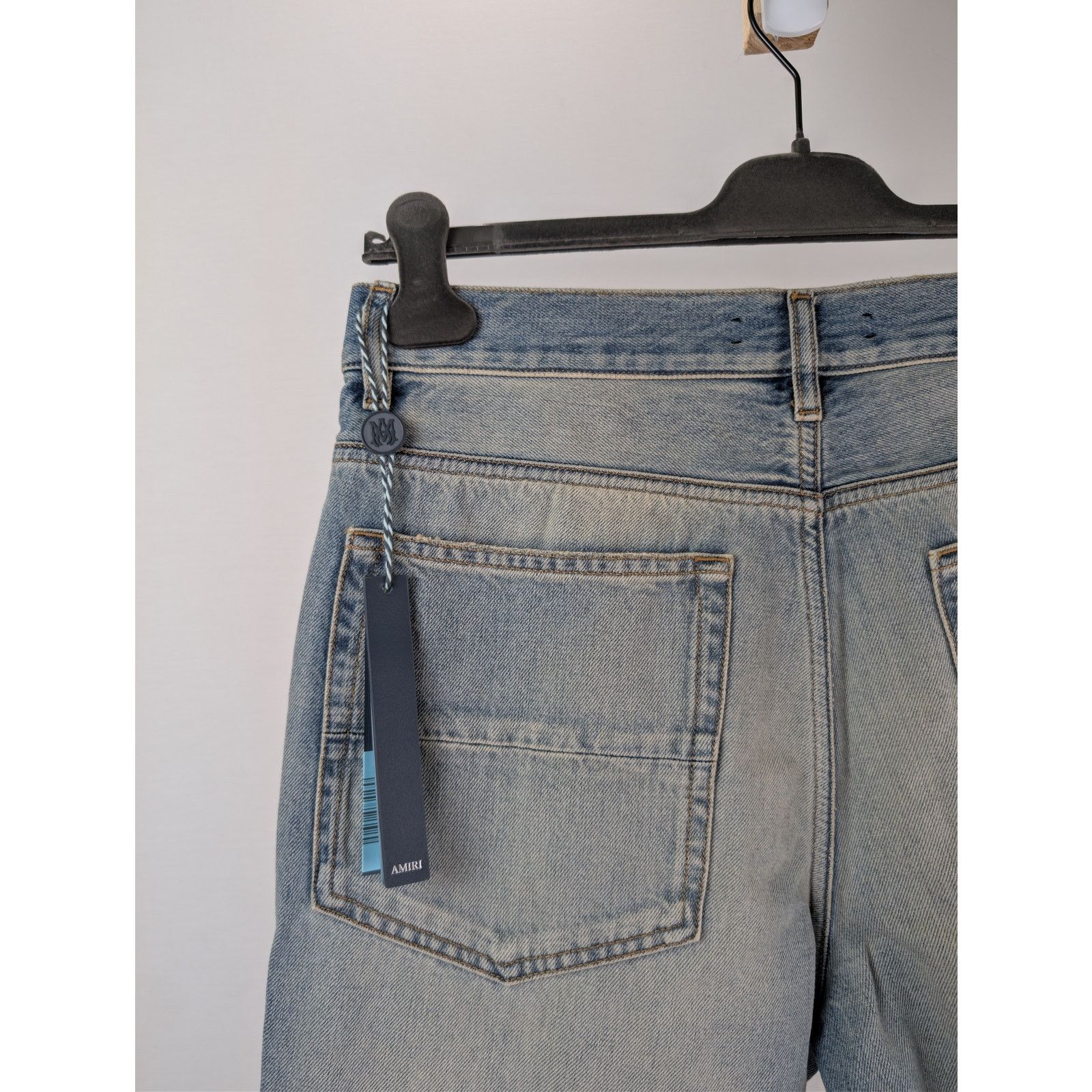 Amiri o1rshd1 Amiri Straight Leg Flare Jean Denim Antique Indigo Size US 30 / EU 46 - 15 Thumbnail