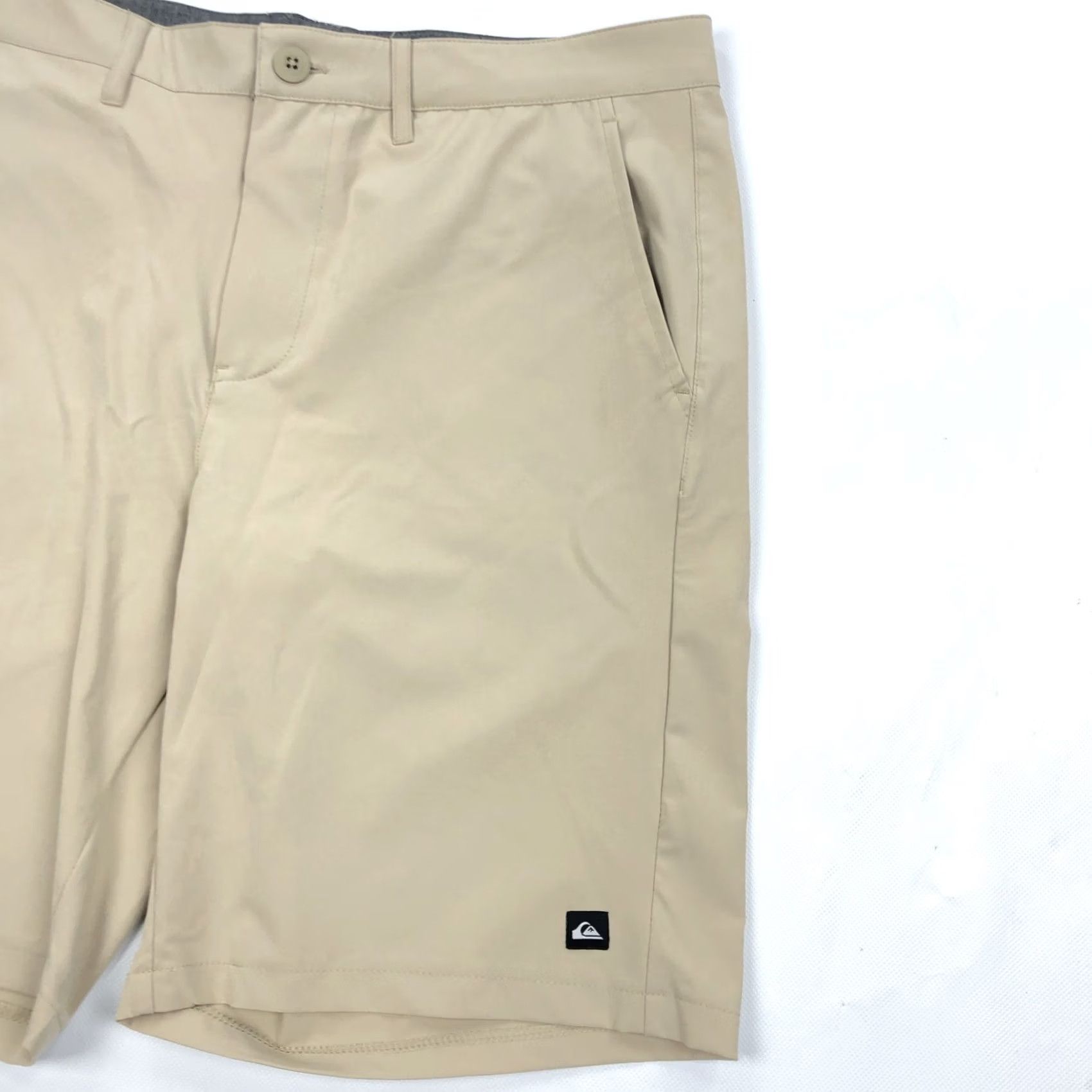 Quiksilver Quiksilver Men's Khaki Flat Front Performance Hybrid Shorts Size 34 Stretch Chino Casual Golf Travel Everyday Winter Size US 34 / EU 50 - 3 Thumbnail