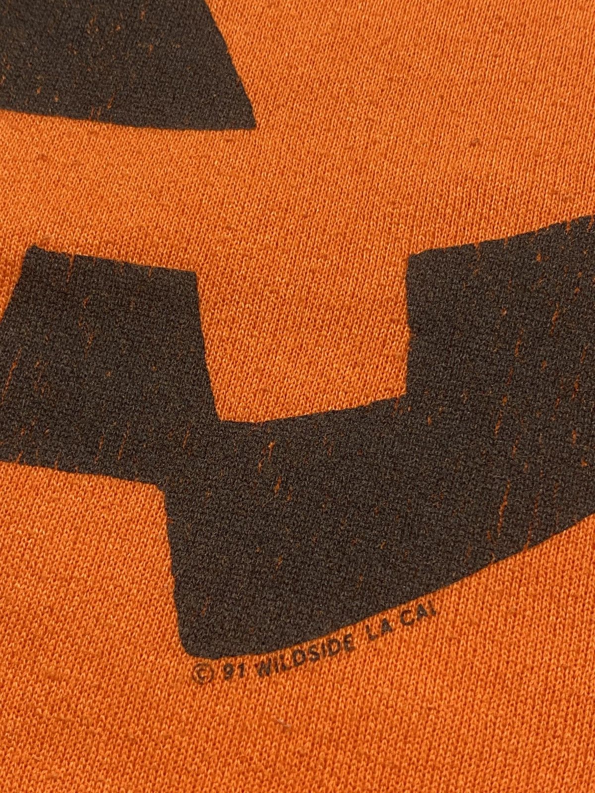 Tultex Vintage 90s 1991 Wildside Halloween Big Face Crewneck Size US M / EU 48-50 / 2 - 3 Thumbnail