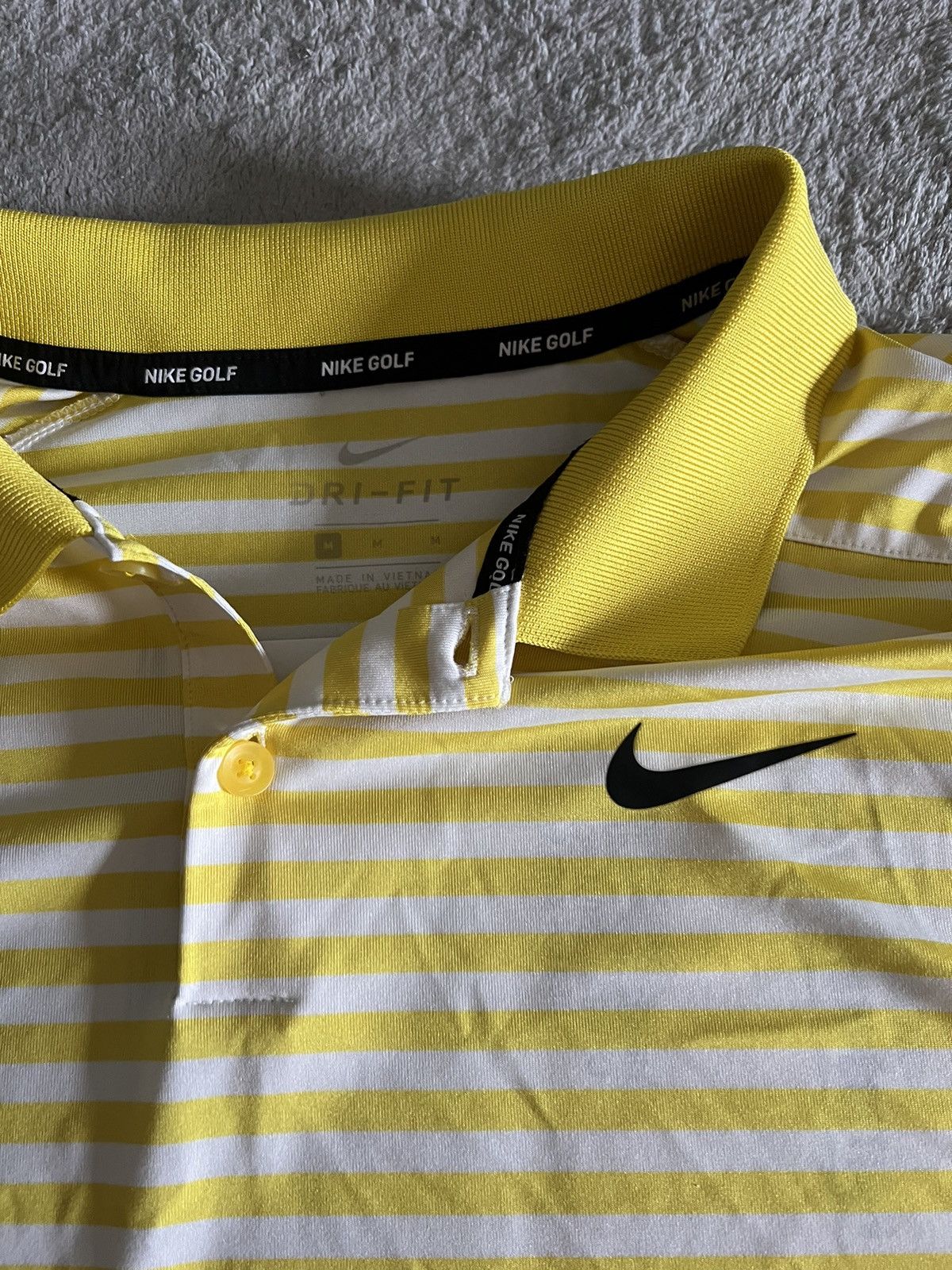Nike Nike Striped Yellow Golf Polo Size US M / EU 48-50 / 2 - 2 Thumbnail