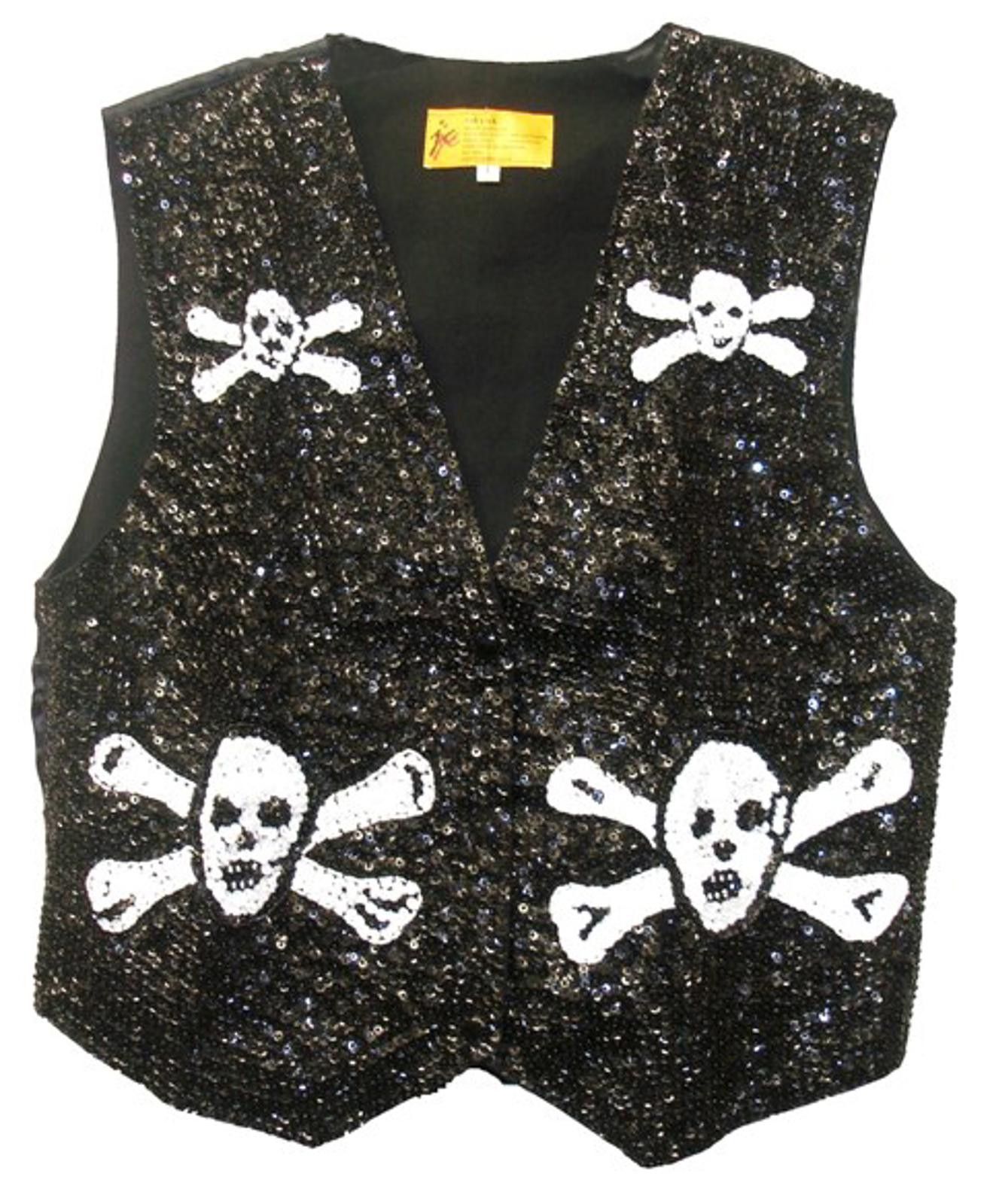 Other Sequin Vest BLACK & WHITE PIRATE Size US XL / EU 56 / 4 - 1 Thumbnail