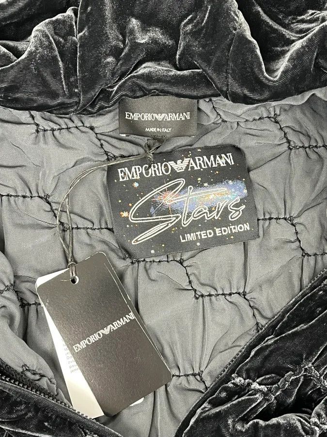 Emporio Armani 2010s Emporio Armani Black Wool Relief Hooded Jacket Size US M / EU 48-50 / 2 - 9 Thumbnail
